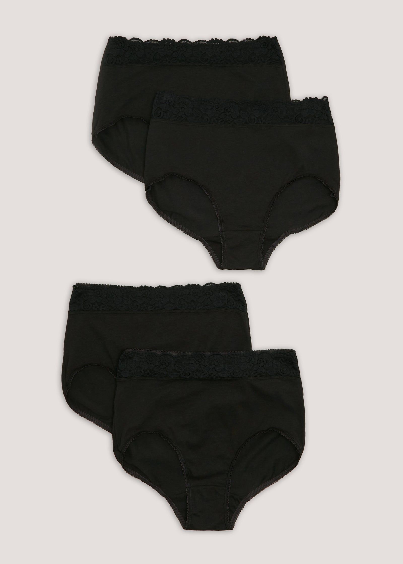 Buy Pack Lace Trim Full Knickers-Black-22 Online in Bahrain from