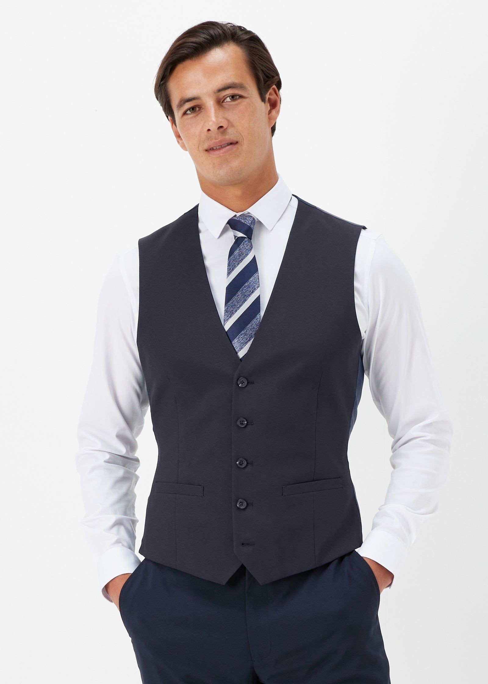Buy Taylor Wright Panama Navy Slim Fit Suit Waistcoat Online in