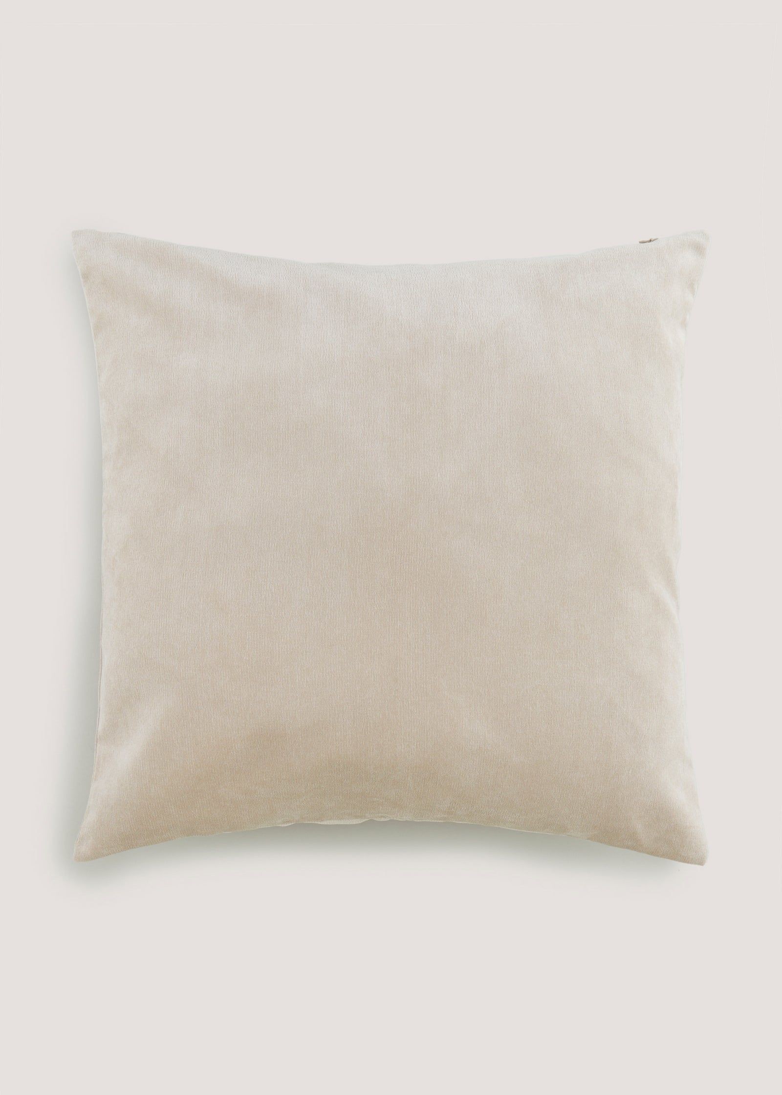 Buy Large Soft Velour Cushion (55cm x 55cm)-Beige Online in UAE