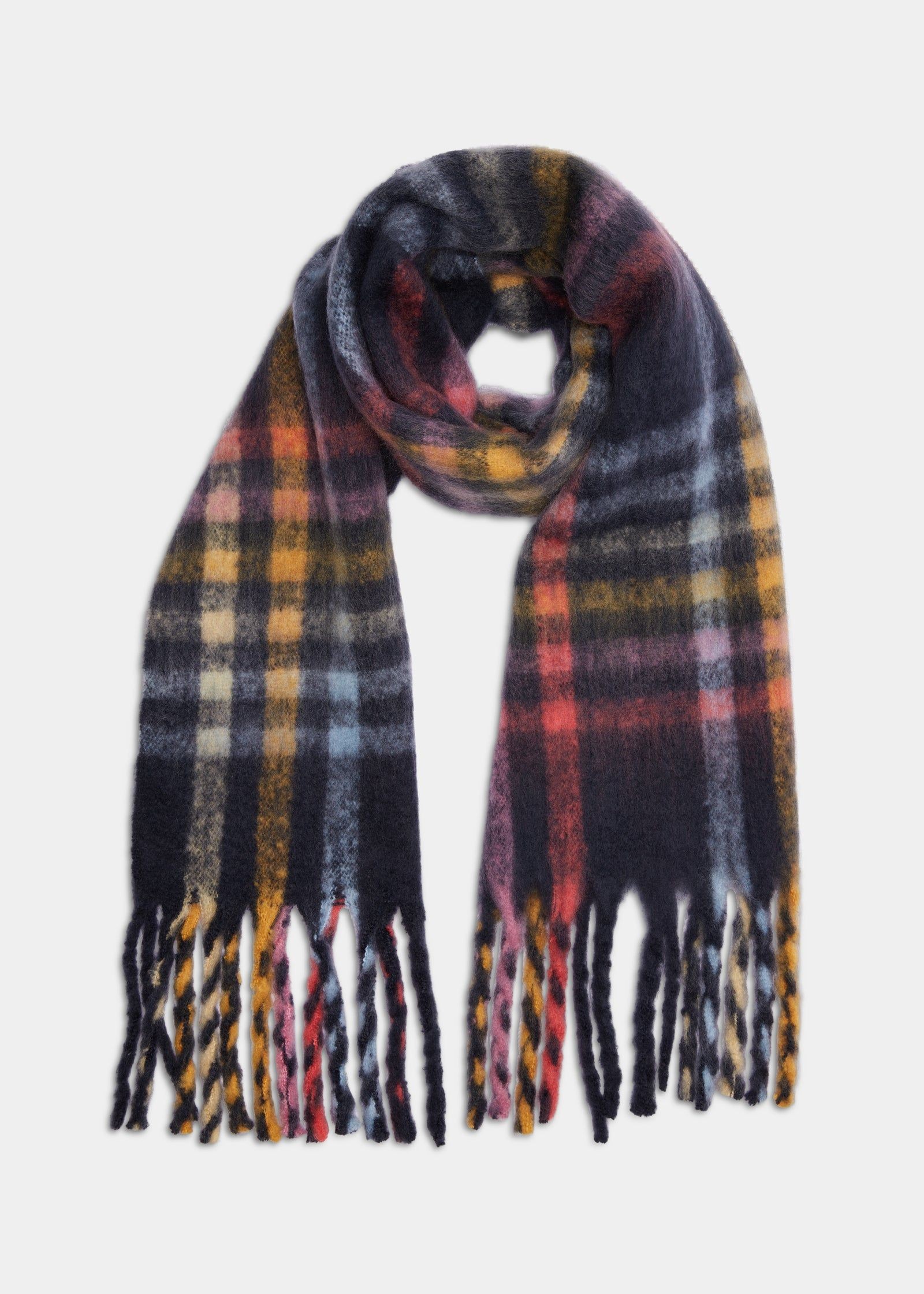 Buy Multicoloured Check Print Scarf-Multi Online in UAE bfab