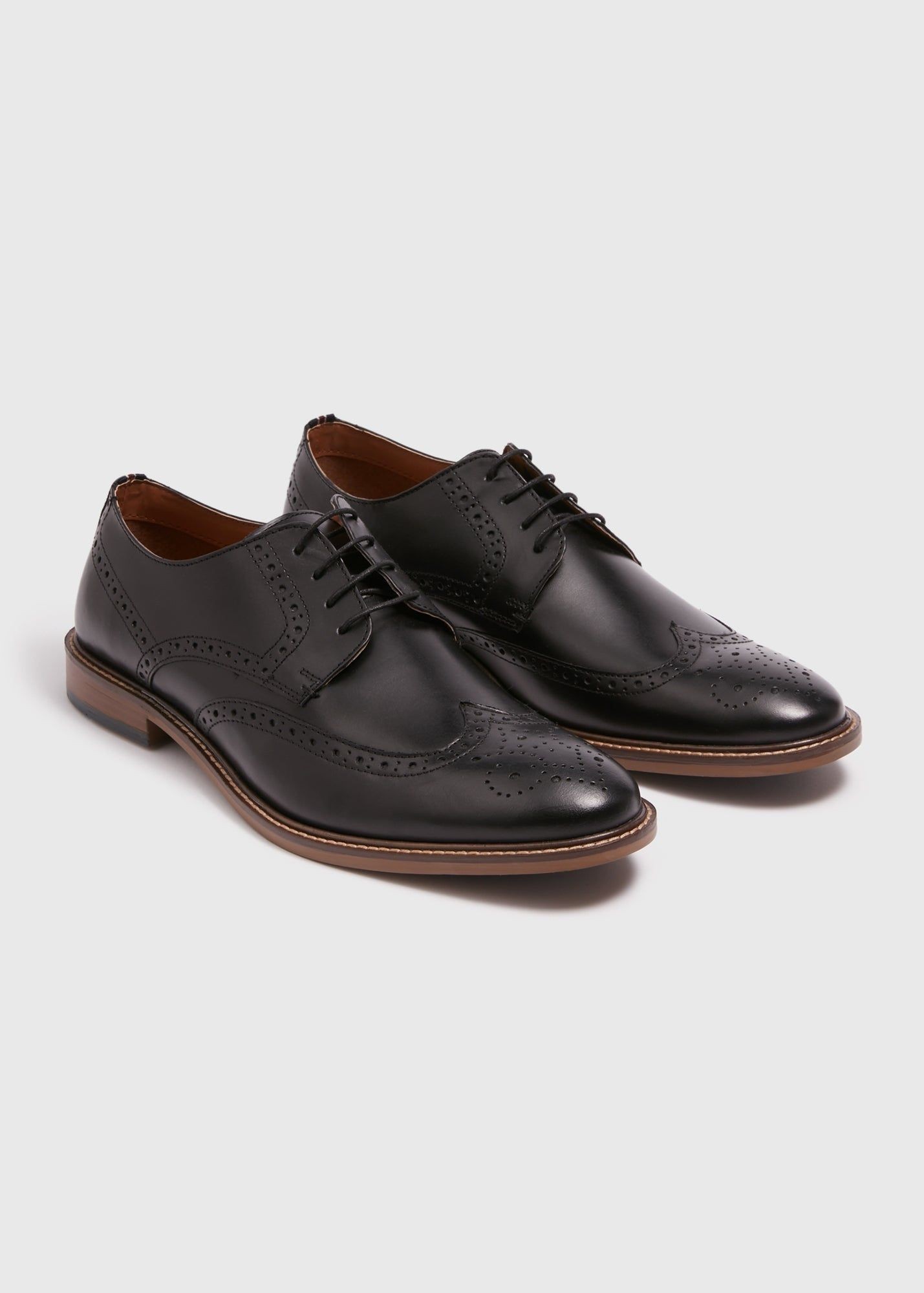 Buy Leather Brogue Shoes-Black-6 Online in Jordan bfab