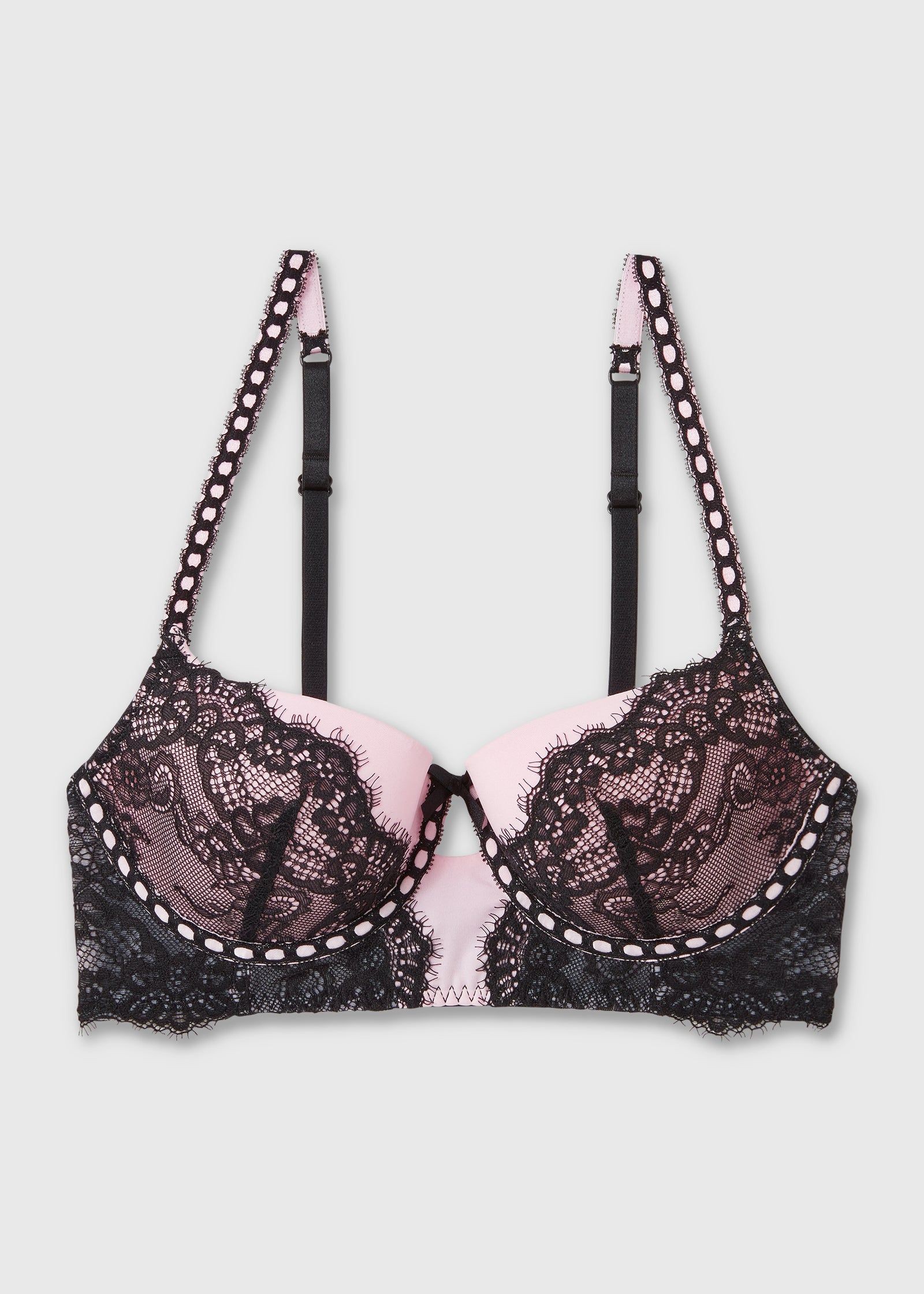 Buy Pink Lace Ribbon Co Ord Bra in Bahrain - bfab
