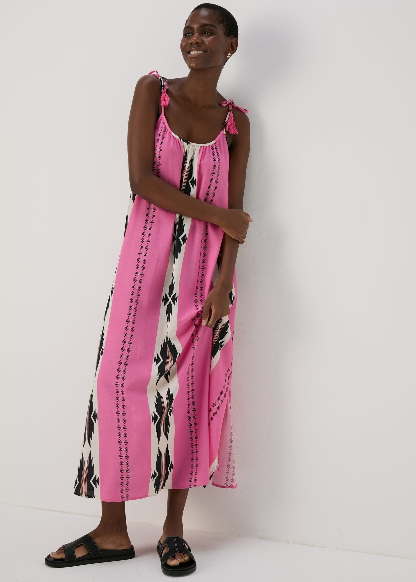 pink cami maxi dress Buy Bright Pink Rich Square Neck Cami Midi Dress from Next USA