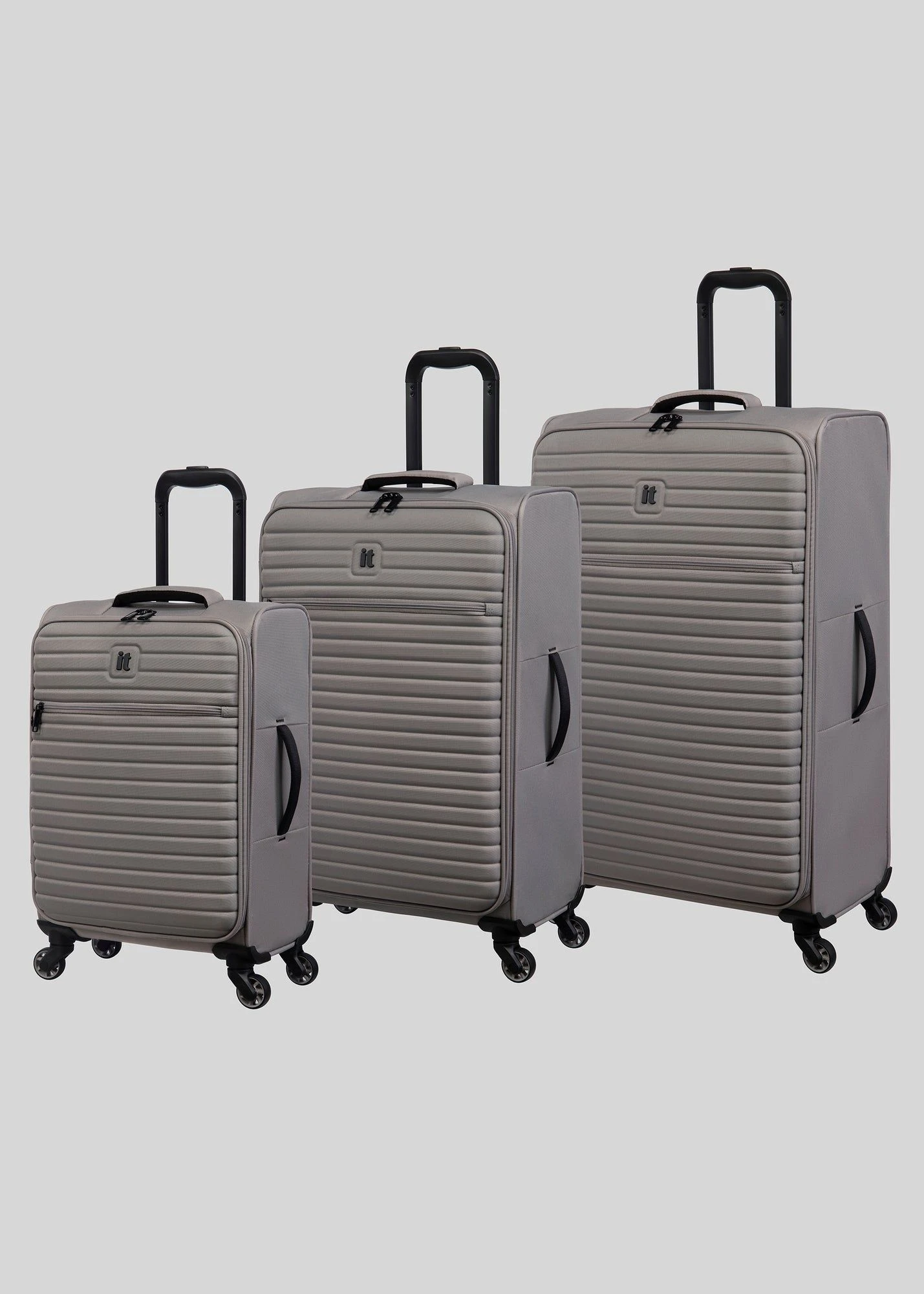 Buy IT Luggage Soft Shell Suitcase-Grey-Cabin Online in Bahrain