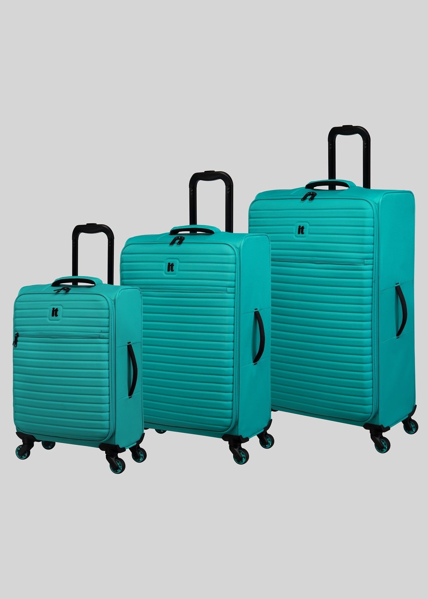 Buy IT Luggage Soft Shell Suitcase-Blue-Cabin Online in UAE from