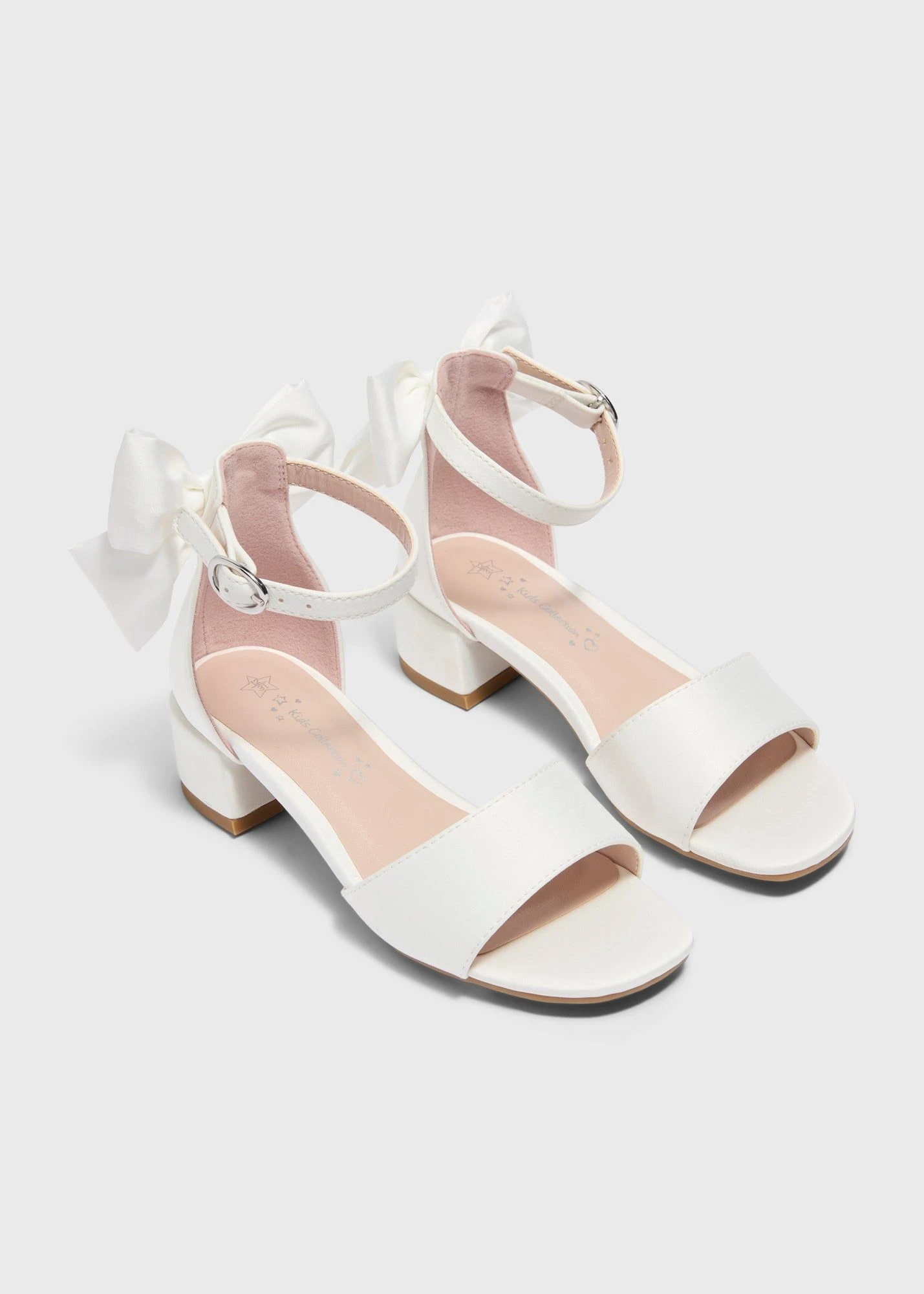 Buy Girls Bow Block Heel Sandals-White-31 Online in Jordan bfab