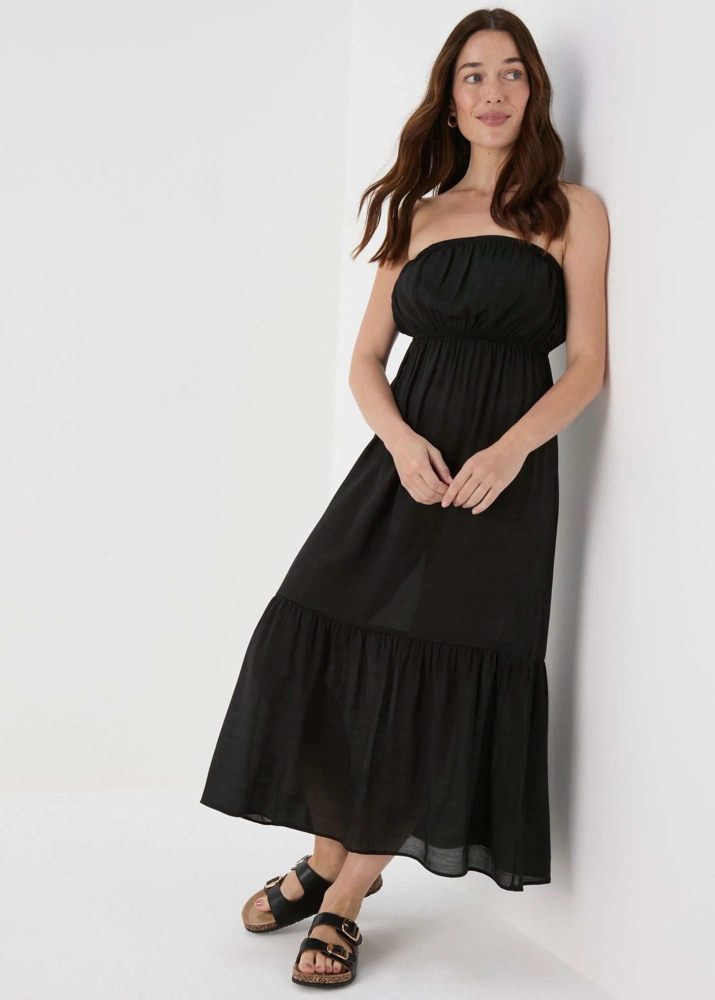 Buy Bandeau Maxi Dress-Black-L Online in Oman - bfab Buy Bandeau Maxi Dress-Black-L Online in Oman - bfab
