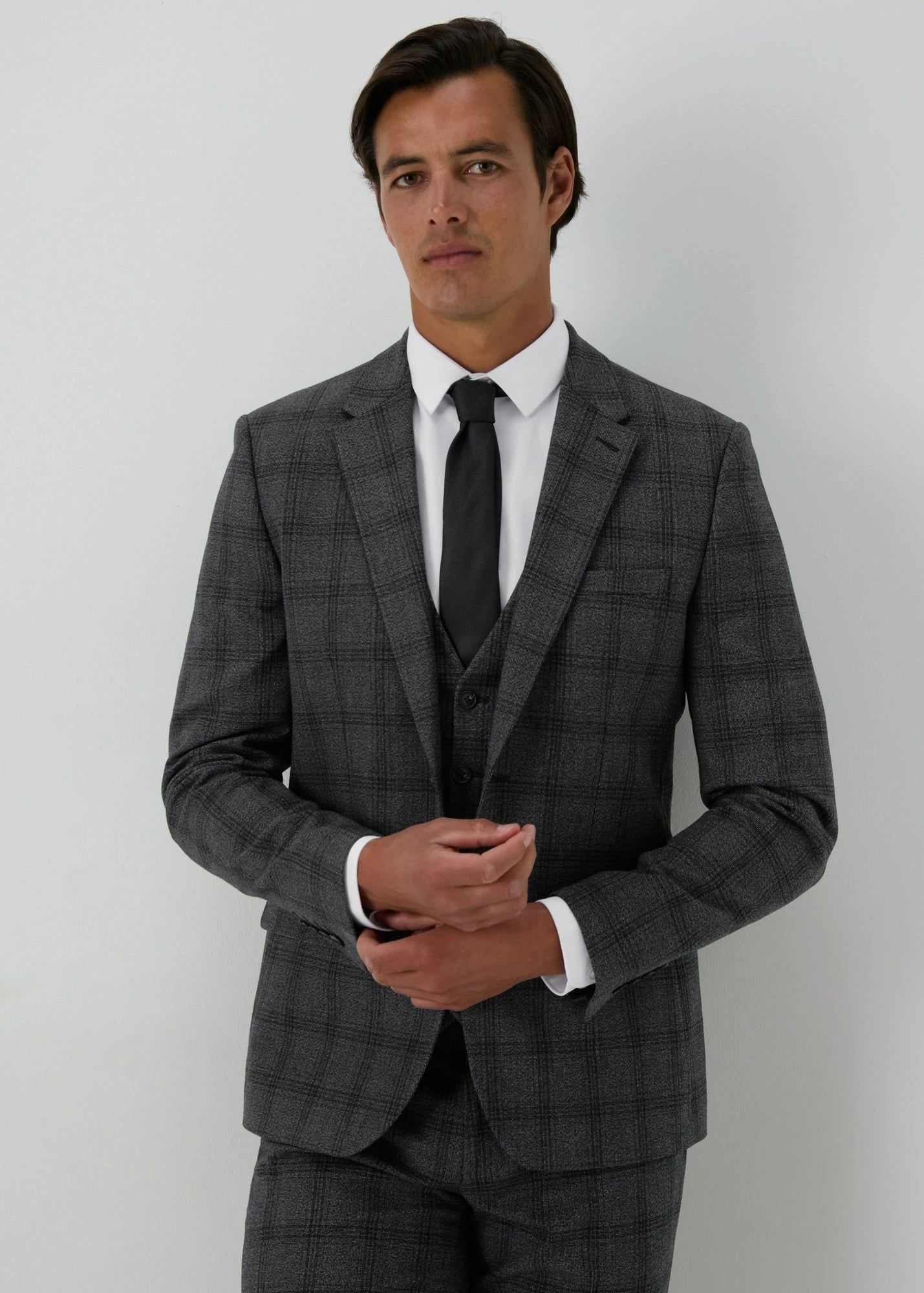 Buy Taylor Wright Blenheim Slim Fit Suit Jacket-Charcoal-40