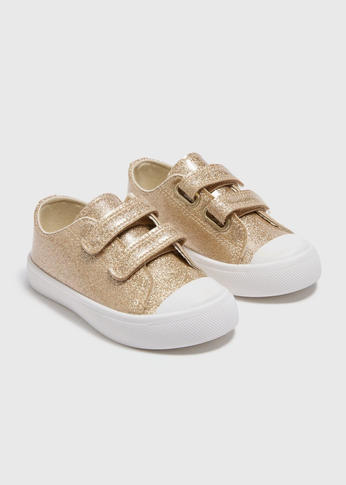 Buy Girls Glitter Canvas Trainer-Gold-28 Online in Bahrain from