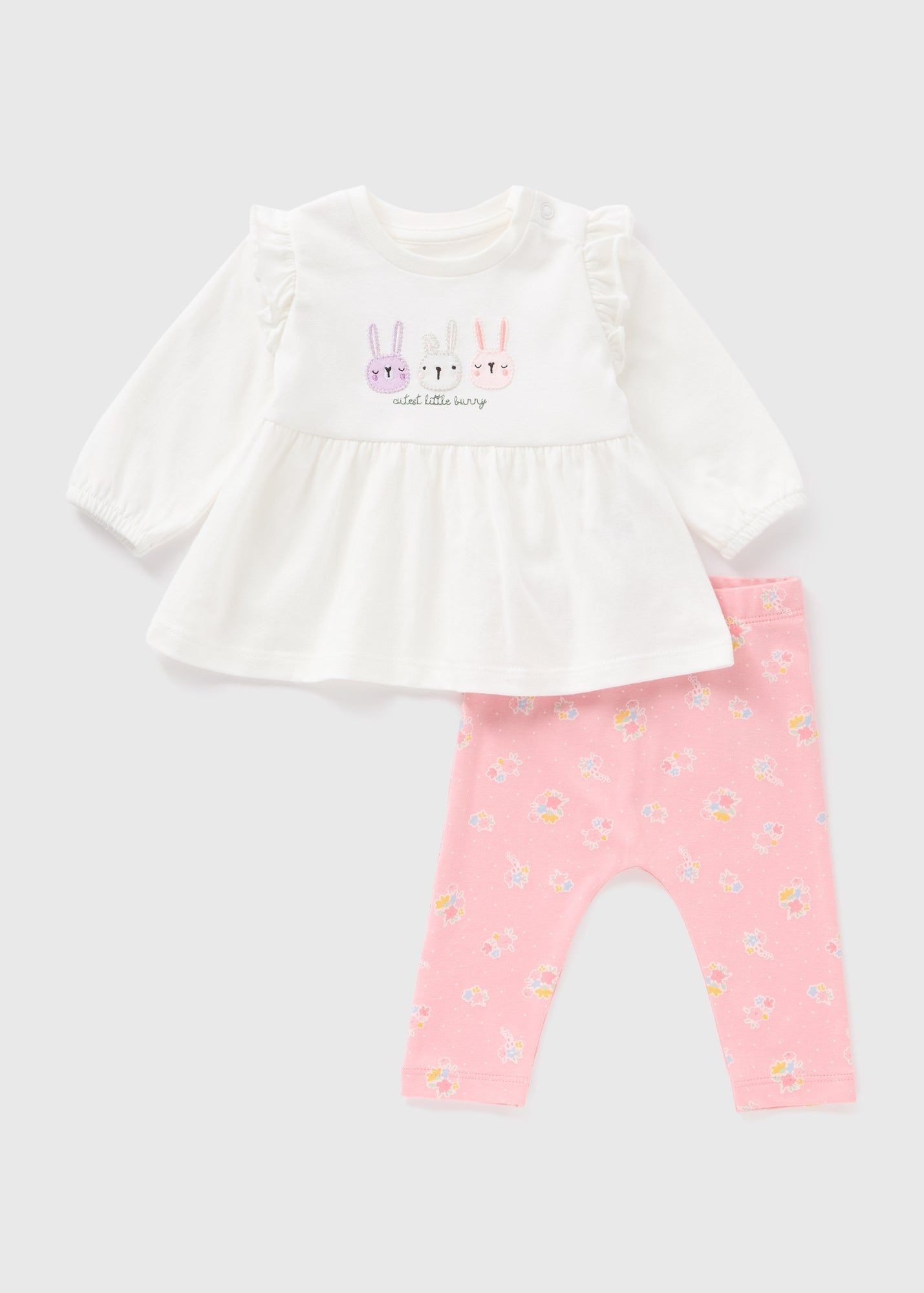 Buy Baby Bunny Top Legging Set-Pink/White-0 M Online in