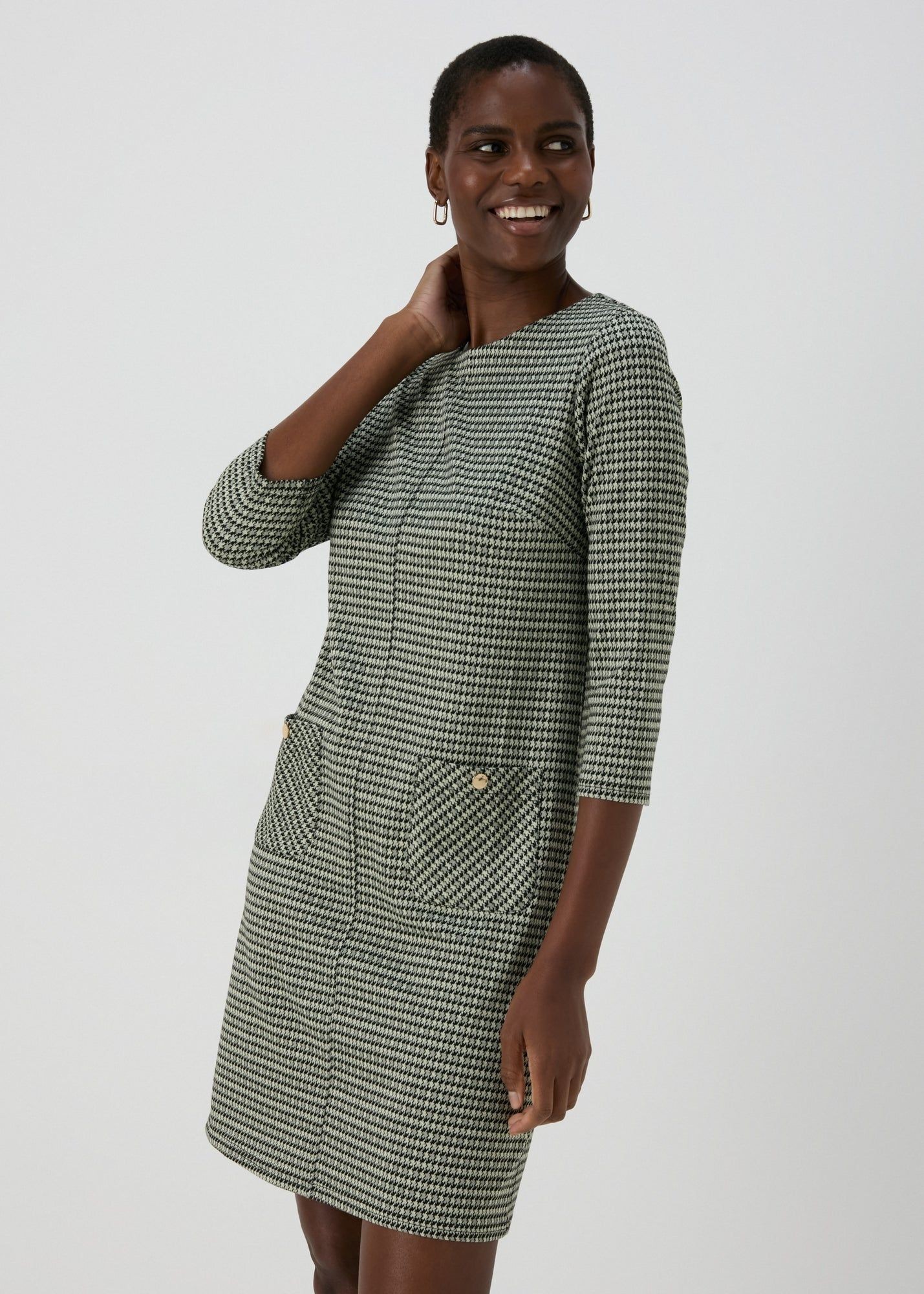 grey ponte dress Grey Asymmetric Hem Belted Ponte Dress