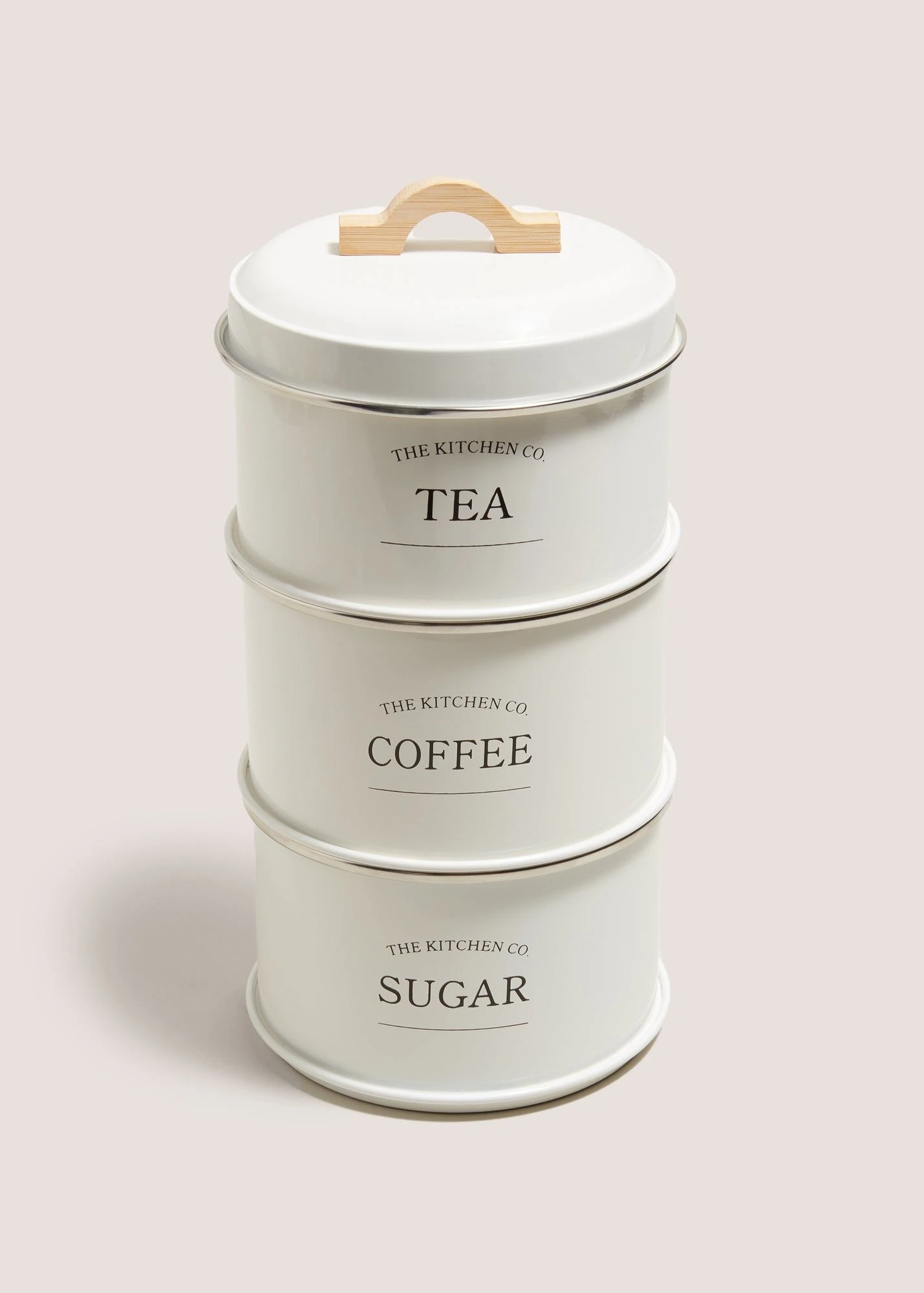 Buy Stackable Tea, Coffee, and Sugar Canisters-White Online in