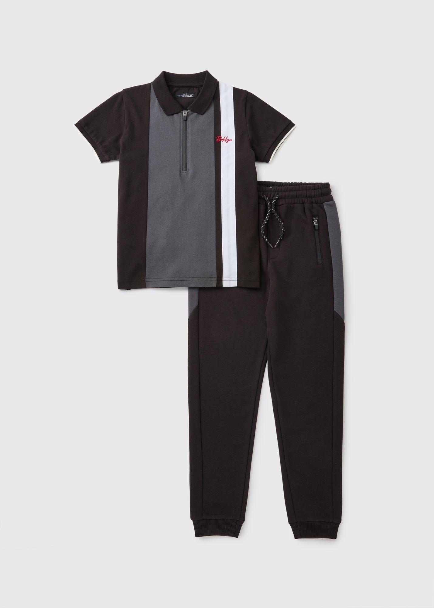 Buy Boys Polo Shirt Jogging Bottoms Set Online in Oman bfab