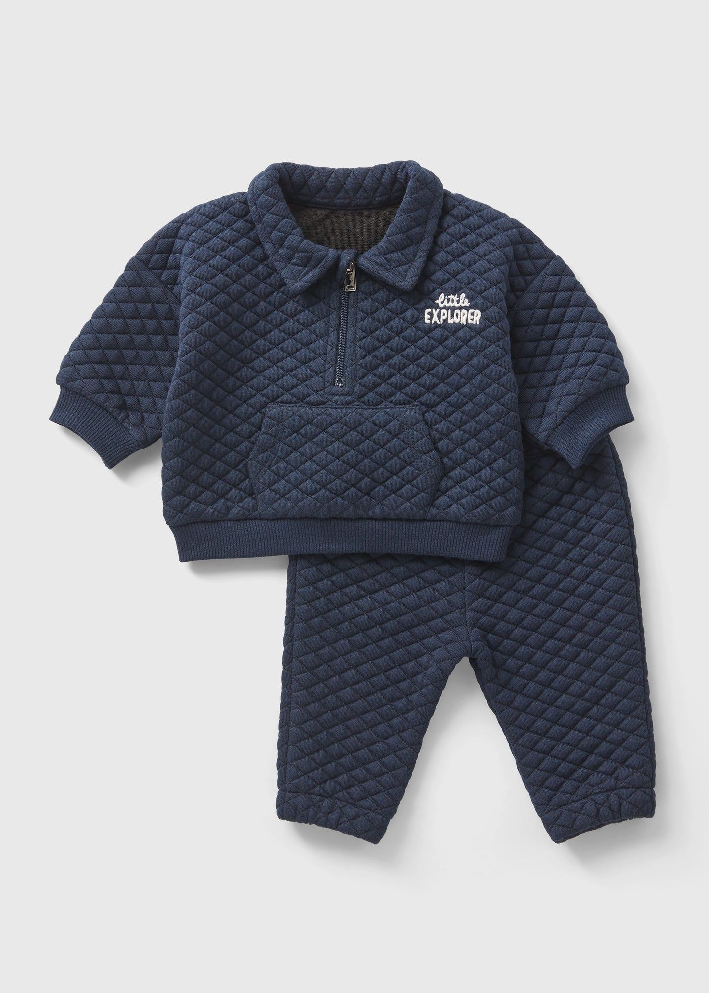 Buy Baby Quilted Sweatshirt Jogging Bottoms Set Online in Qatar