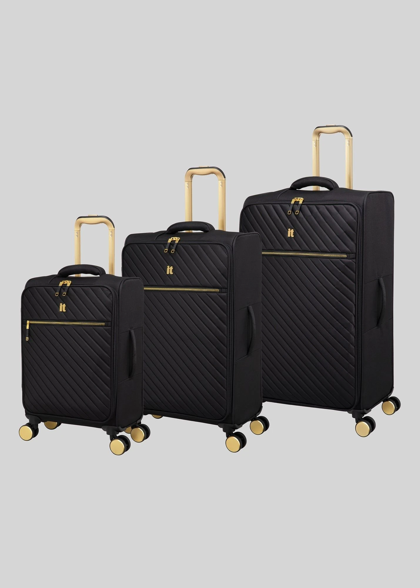 Buy IT Luggage Desirable Soft Suitcase-Black-Cabin Online in