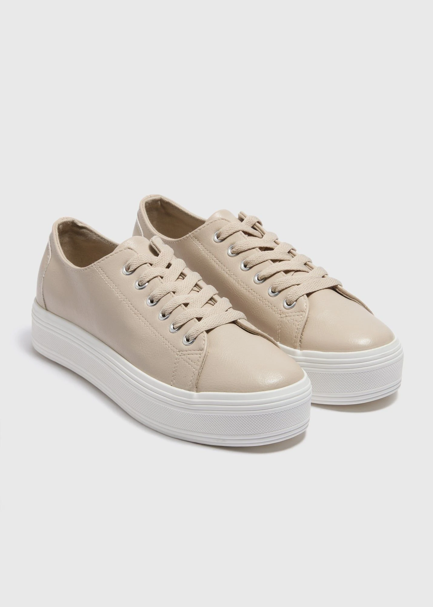 Buy Platform Lace Trainers-Beige-5 Online in Oman from Matalan