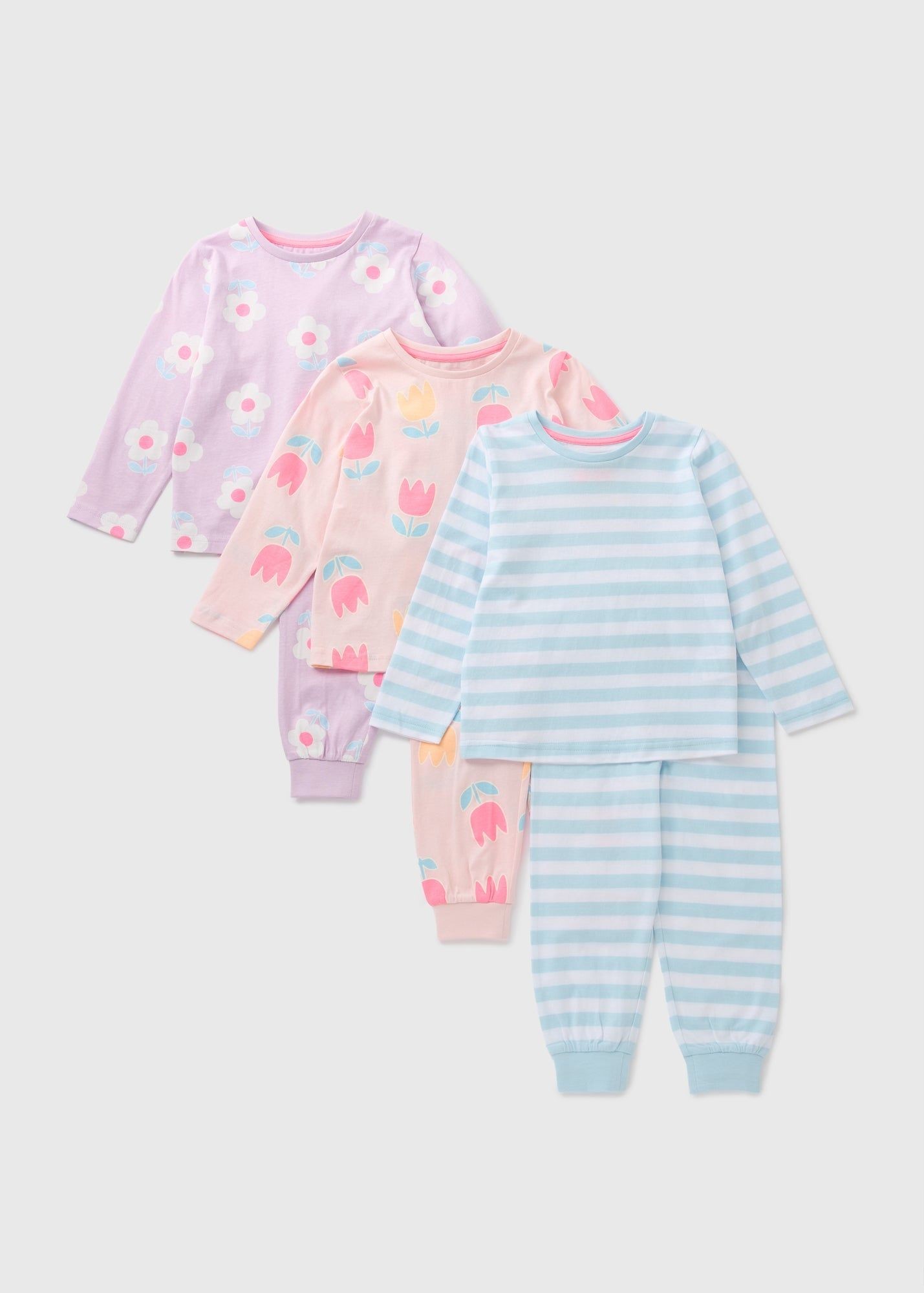 Buy Pack Girls Floral Pyjama Set-Pink-1 Y Online in