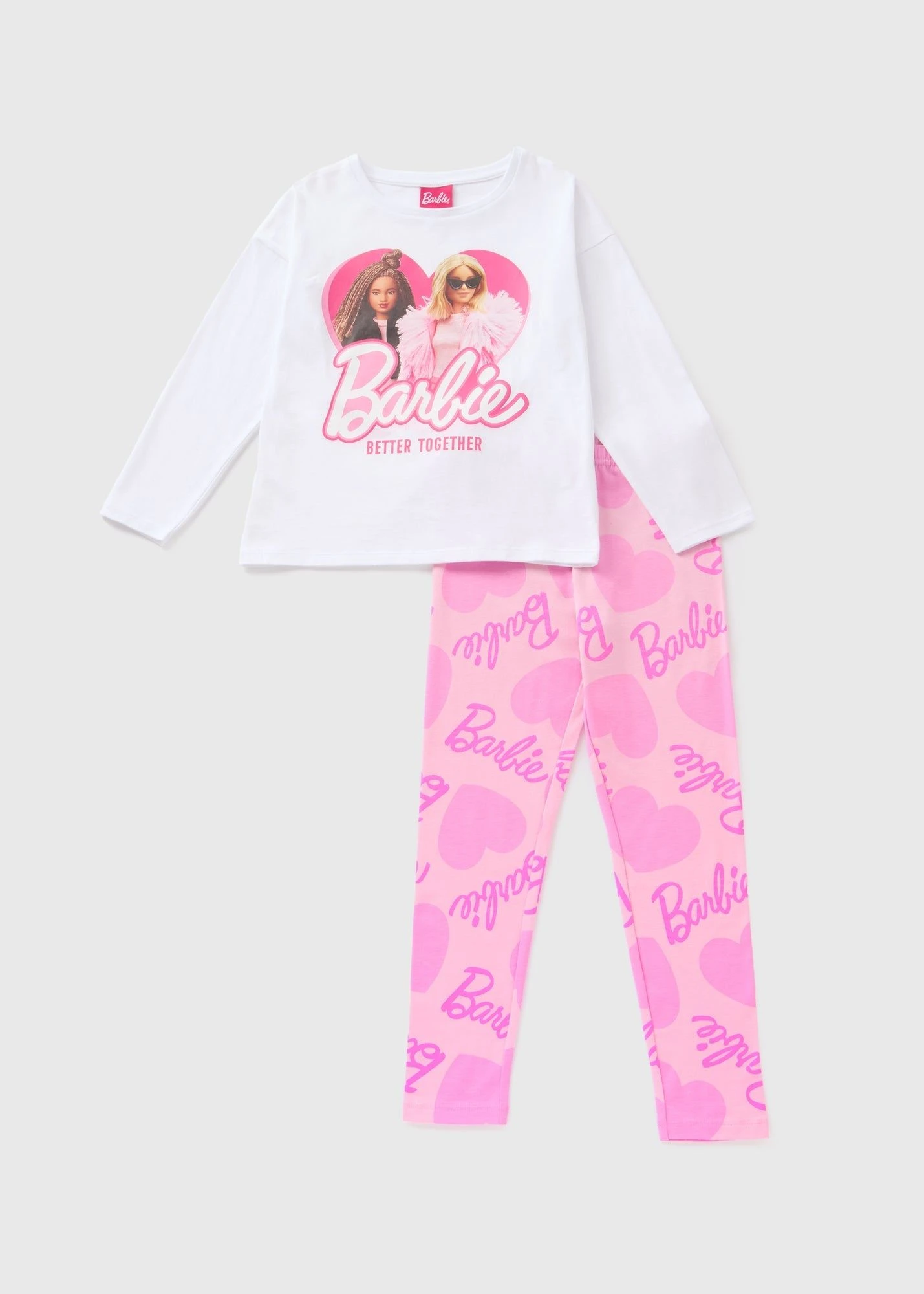 Satin Pyjamas Barbie Girls Pjs Nightwear Girls Satin Pj Set Girls