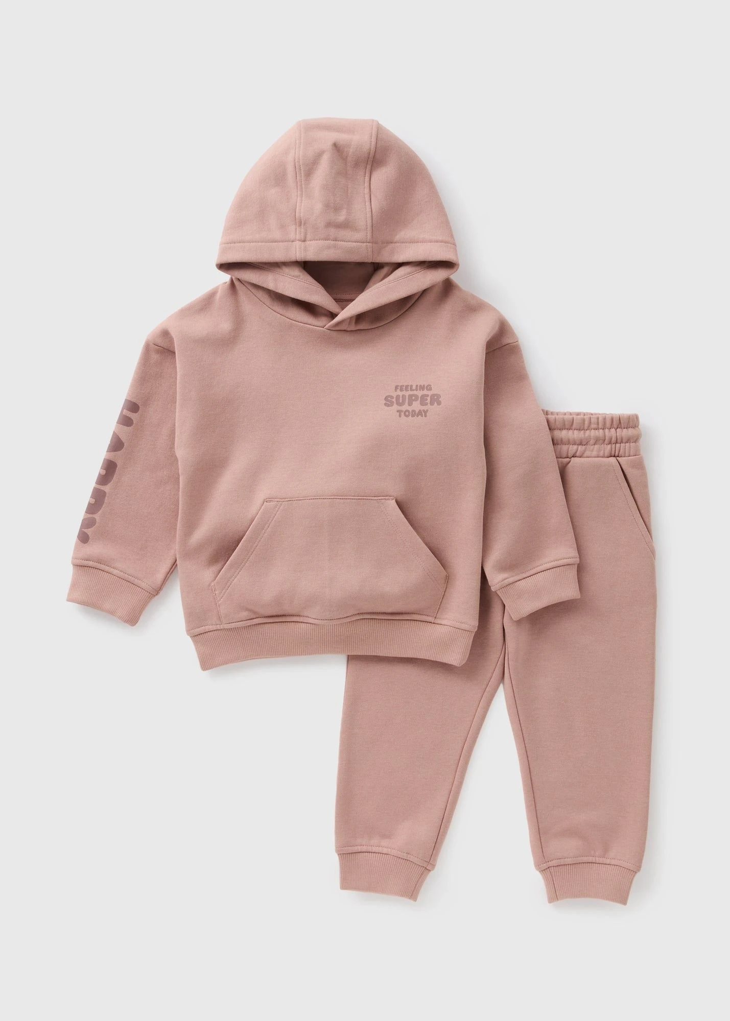Buy Boys Happy Hoodie Jogging Bottom Set-Pink-3 Y Online in
