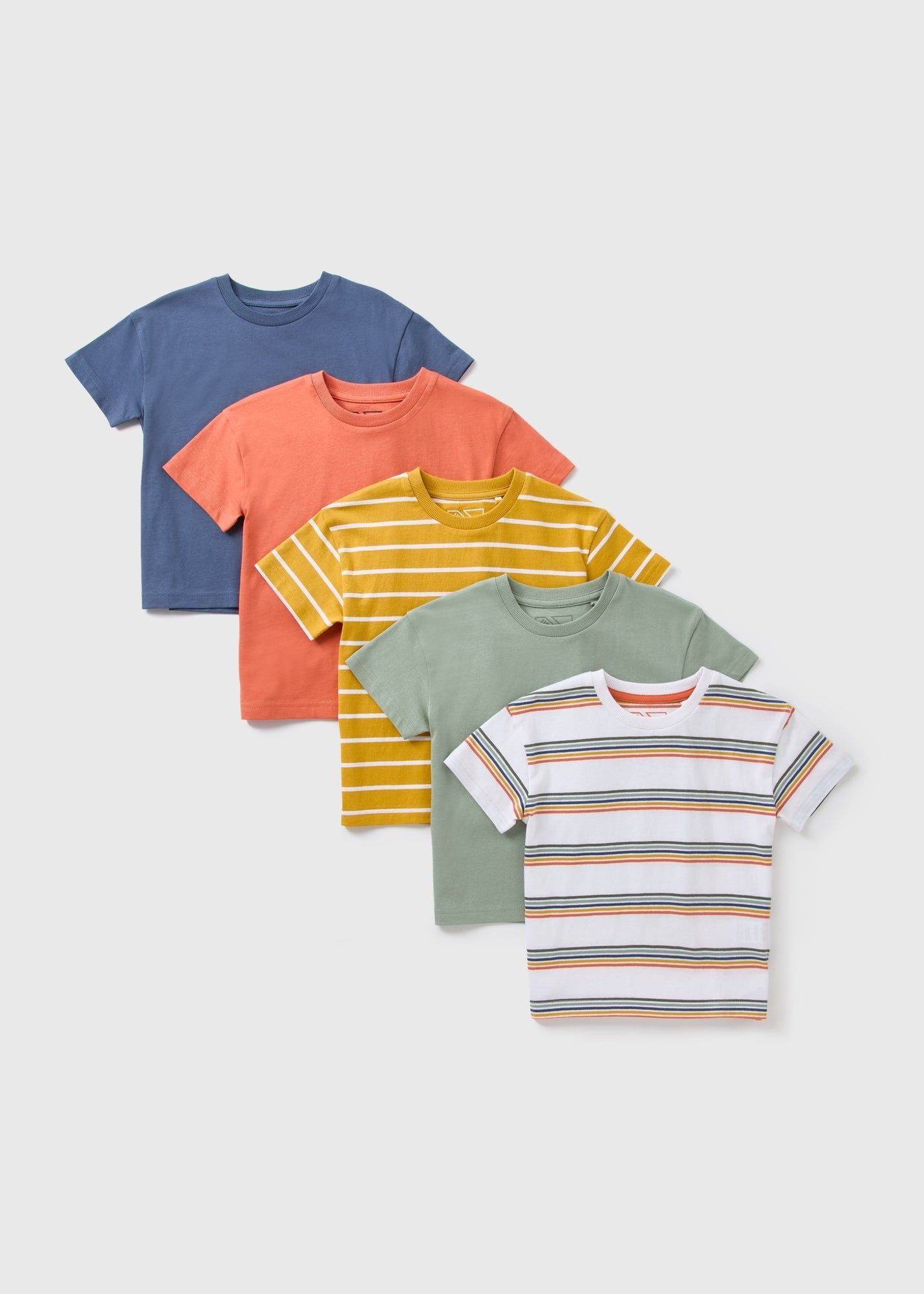 Buy Pack Boys Stripe T-Shirts-Orange-5 Y Online in Bahrain