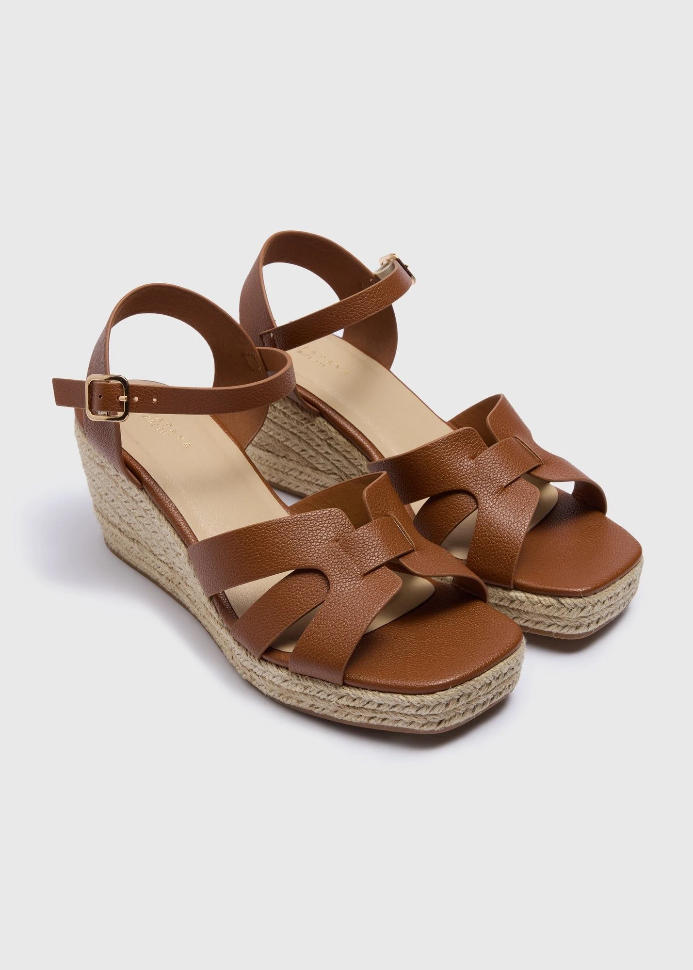 Buy Wide Fit Espadrille Wedge Sandals-Brown-6 Online in Jordan bfab
