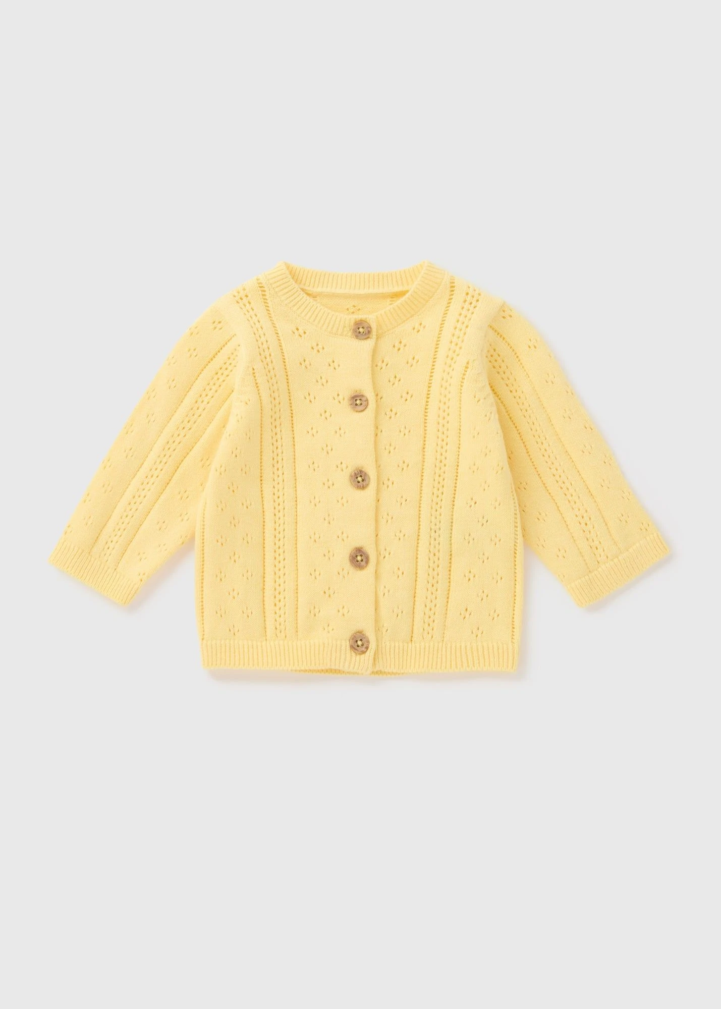 Buy Baby Stitch Cardigan-Yellow-6 M Online in Saudi Arabia