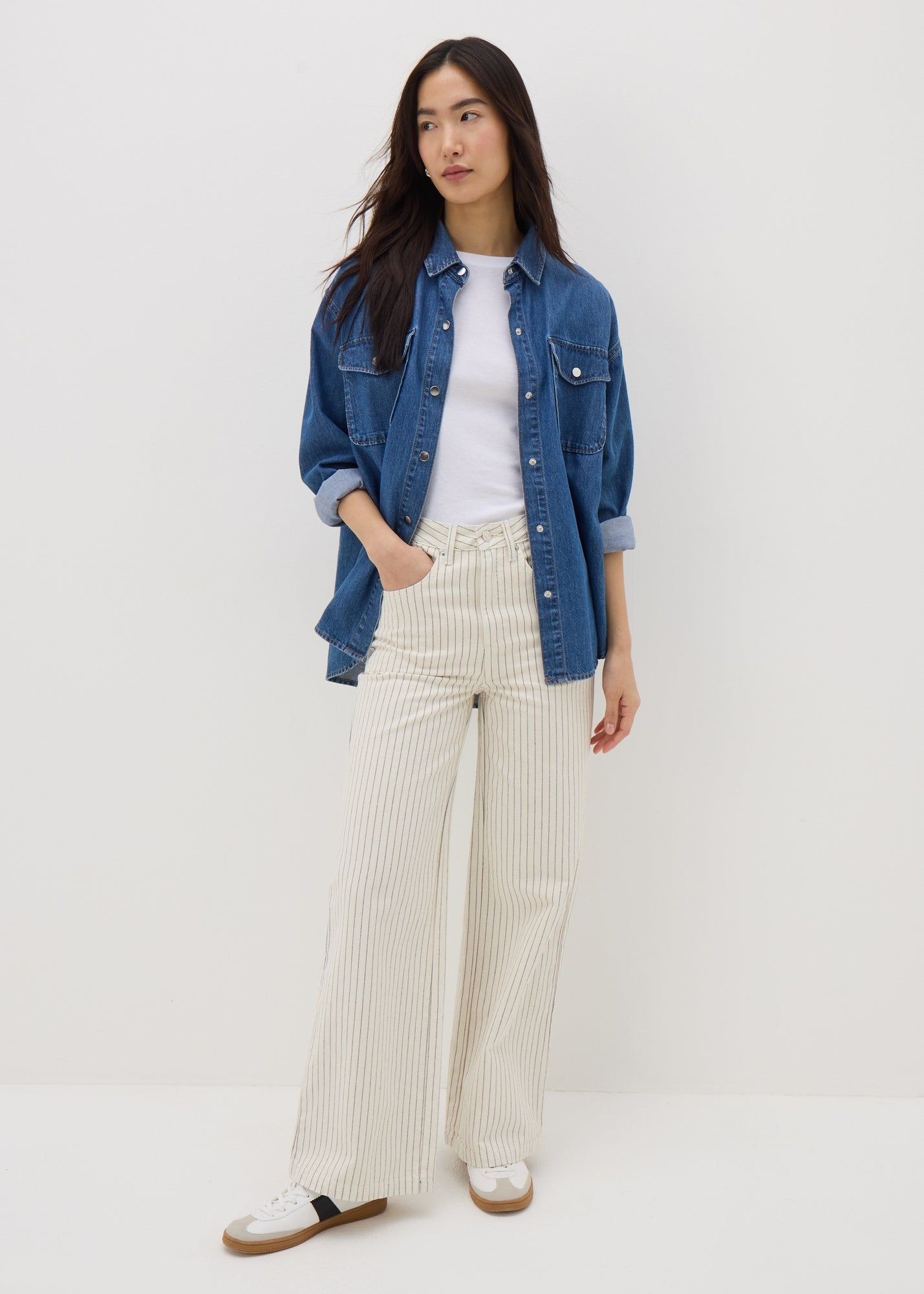 Buy Stripe Wide Leg Jeans Online in Bahrain from Matalan