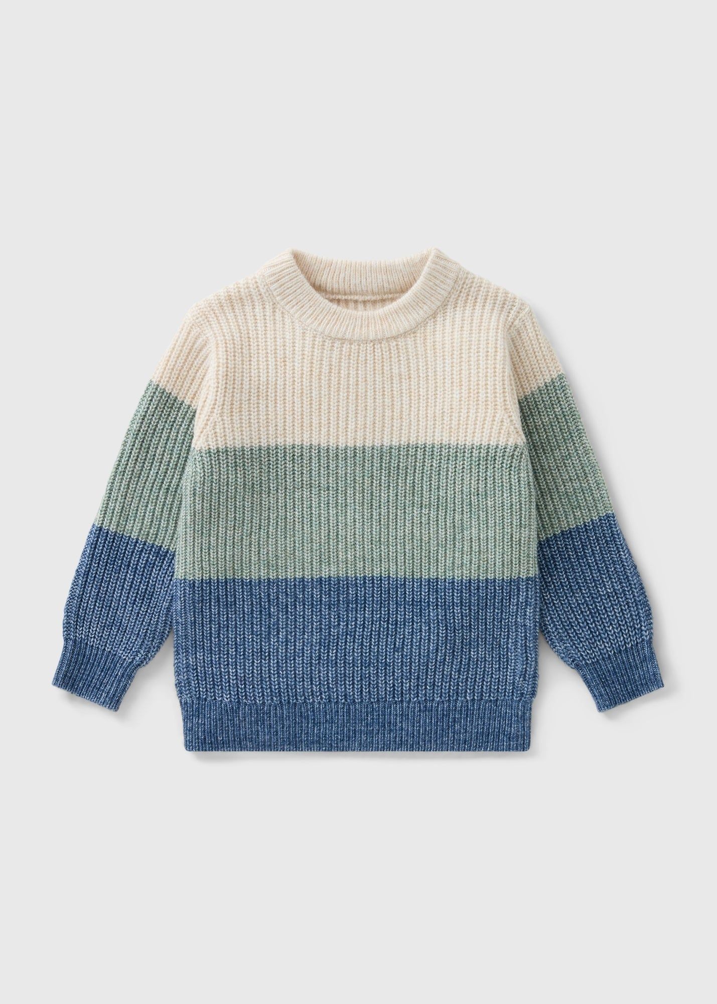 Buy Boys Colour Block Knit Jumper-Blue-3 Y Online in Oman from