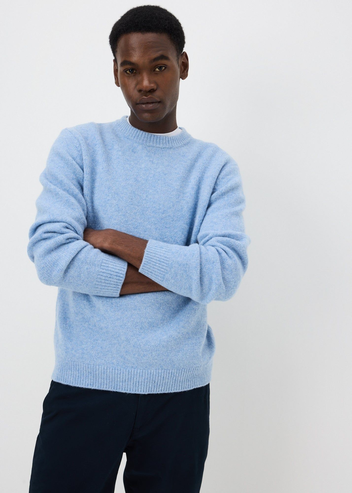Hommes Marocain Polyester Mélange Bleu Manches Courtes Thobe Juba Hommes Marocain Polyester Mélange Bleu Manches Courtes Thobe Juba