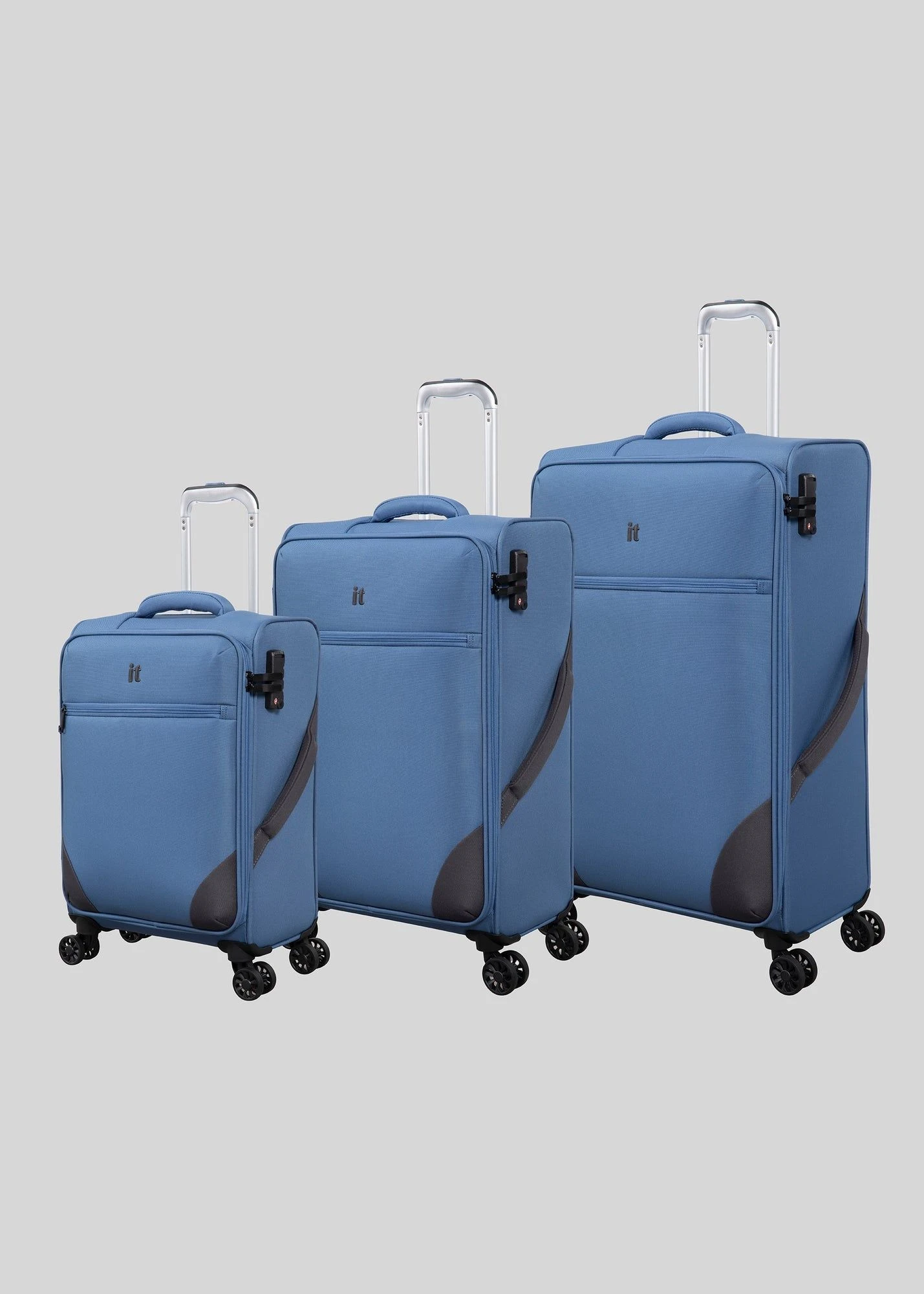 Buy It Luggage Soft Suitcase-Blue-Cabin Online in UAE from Matalan