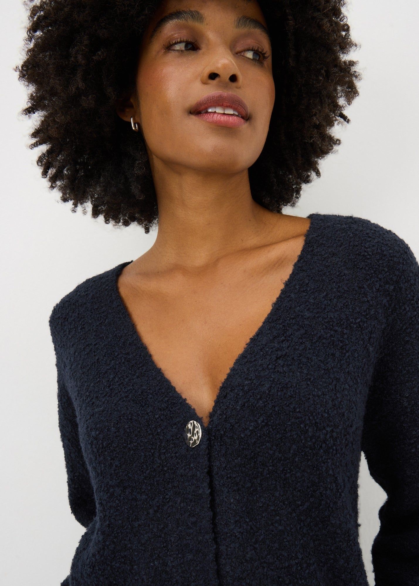 Buy Boucle Cardigan-Navy-XS Online in Qatar bfab