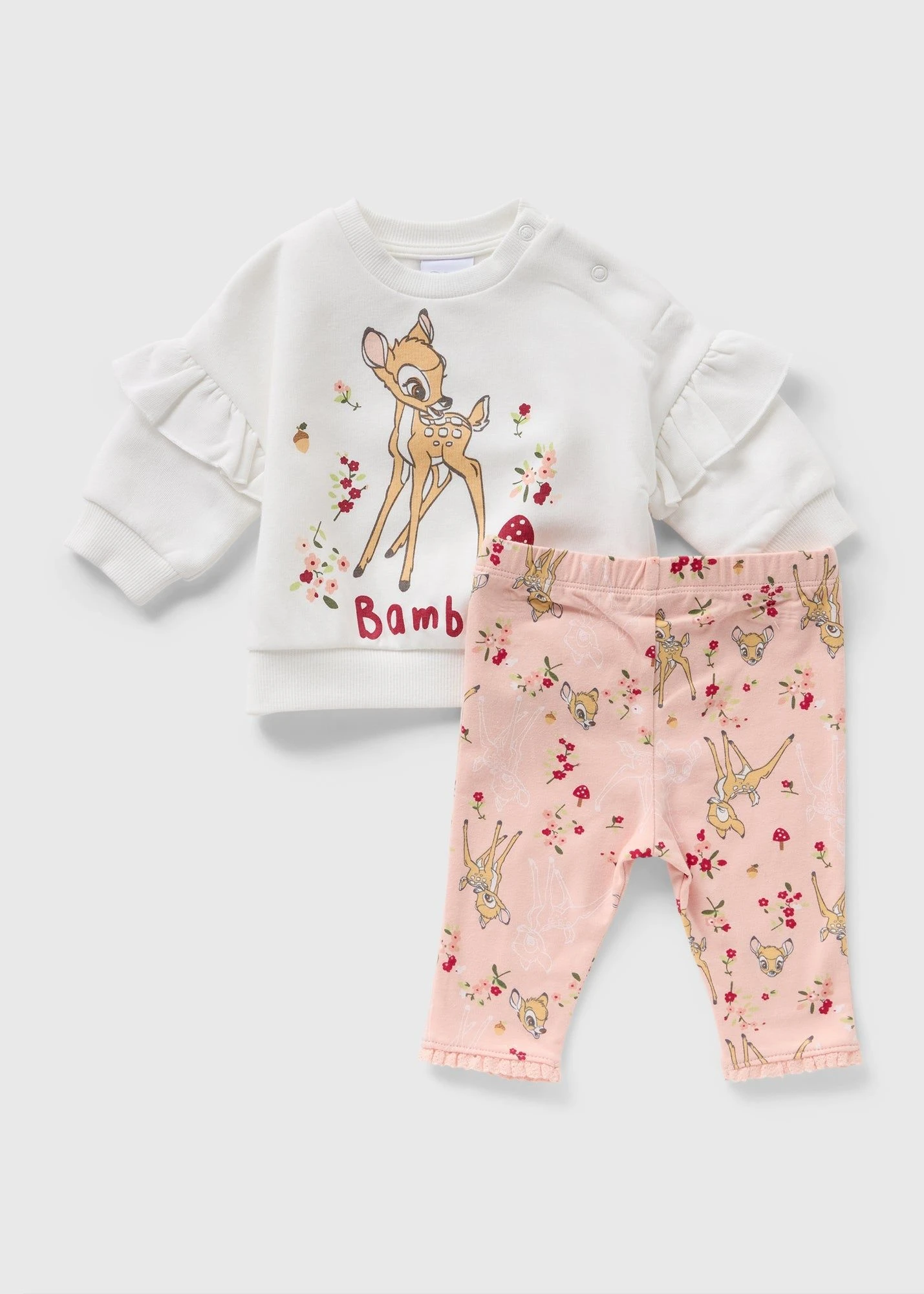 Buy Disney Baby Bambi Sweatshirt Legging Set-Pink/White-6 M