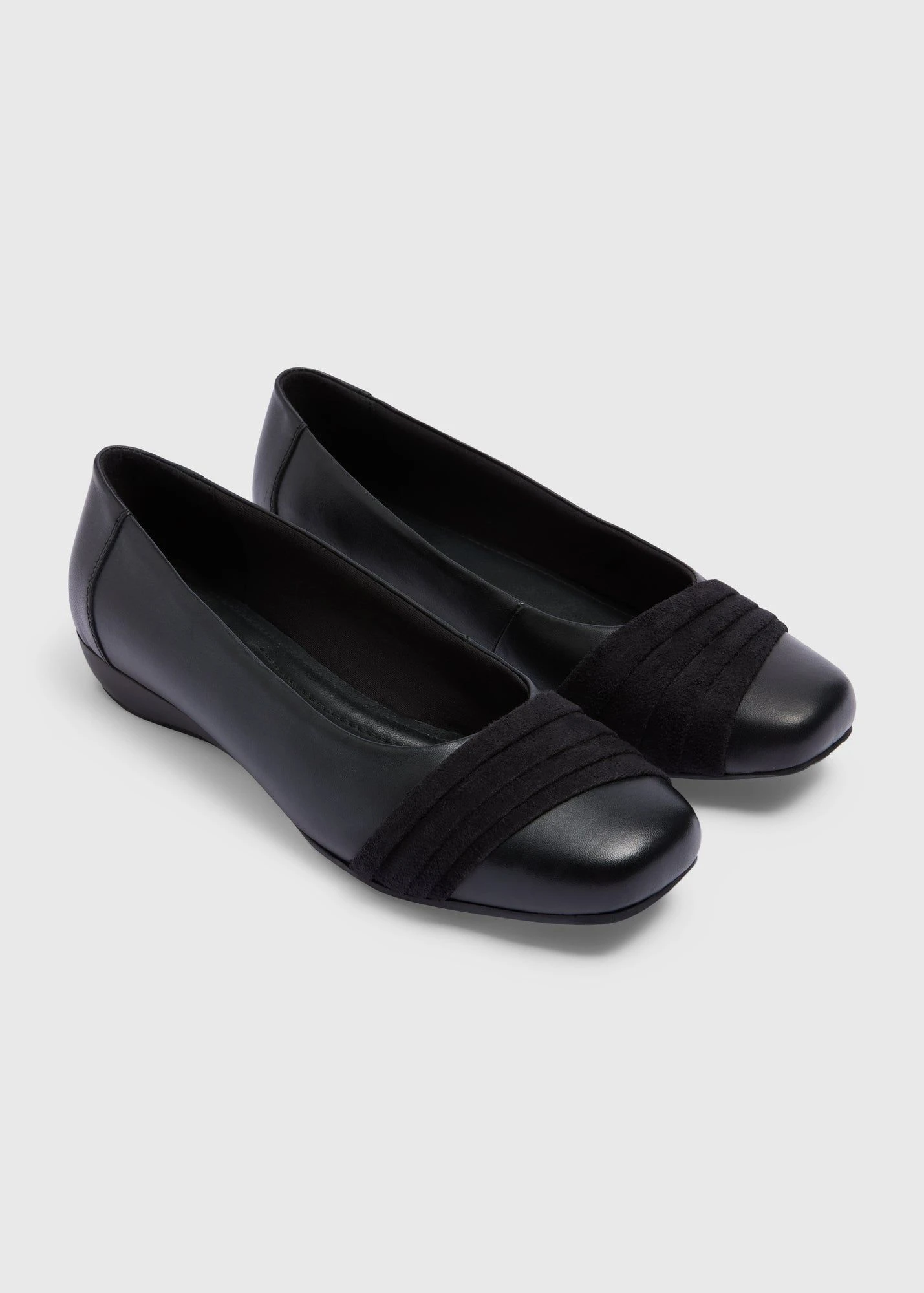 Buy Square Toe Flat Shoes-Black-5 Online in UAE from Matalan