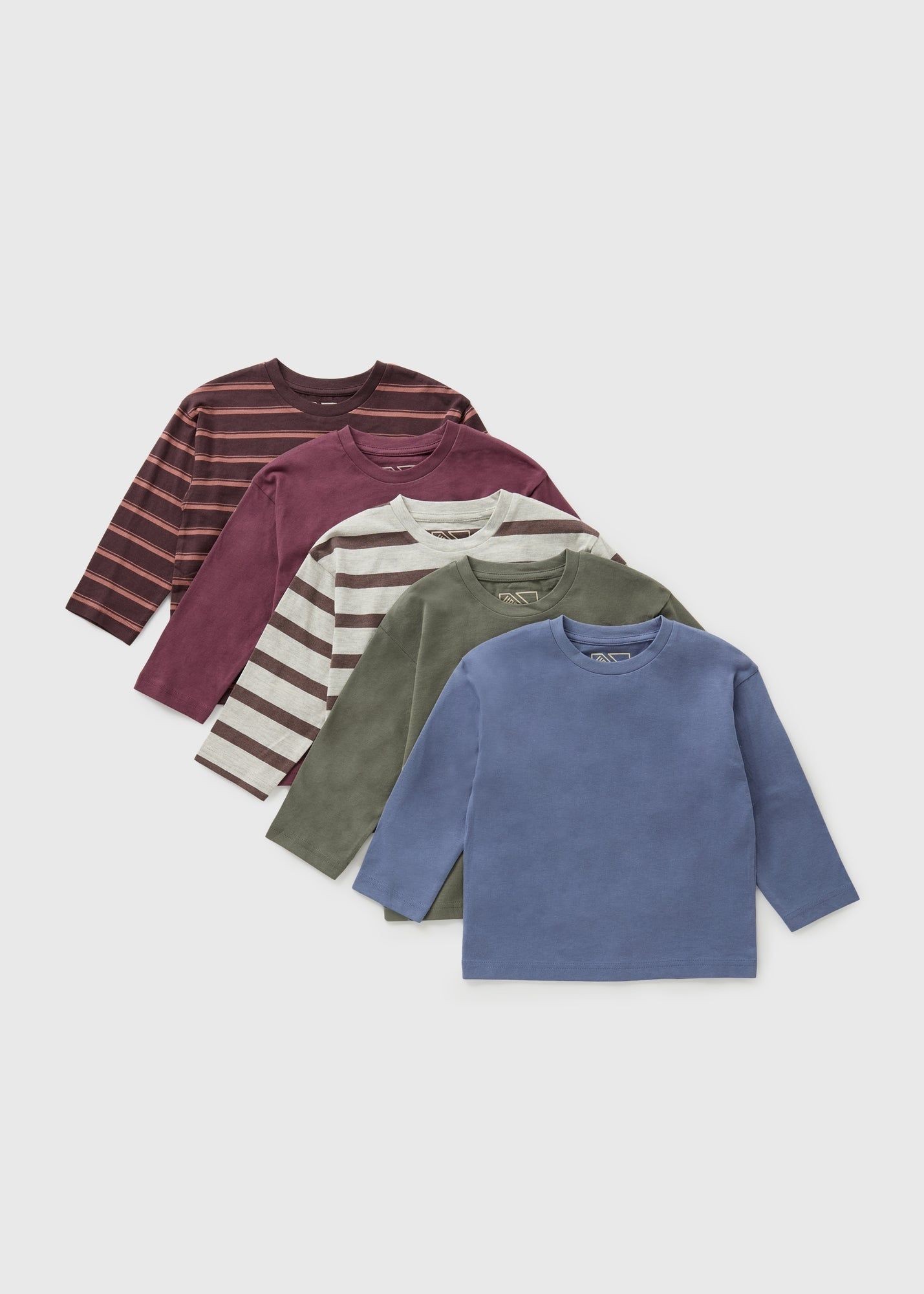 Buy Pack Boys Stripe Long Sleeve Tops-Multi-6 Y Online in
