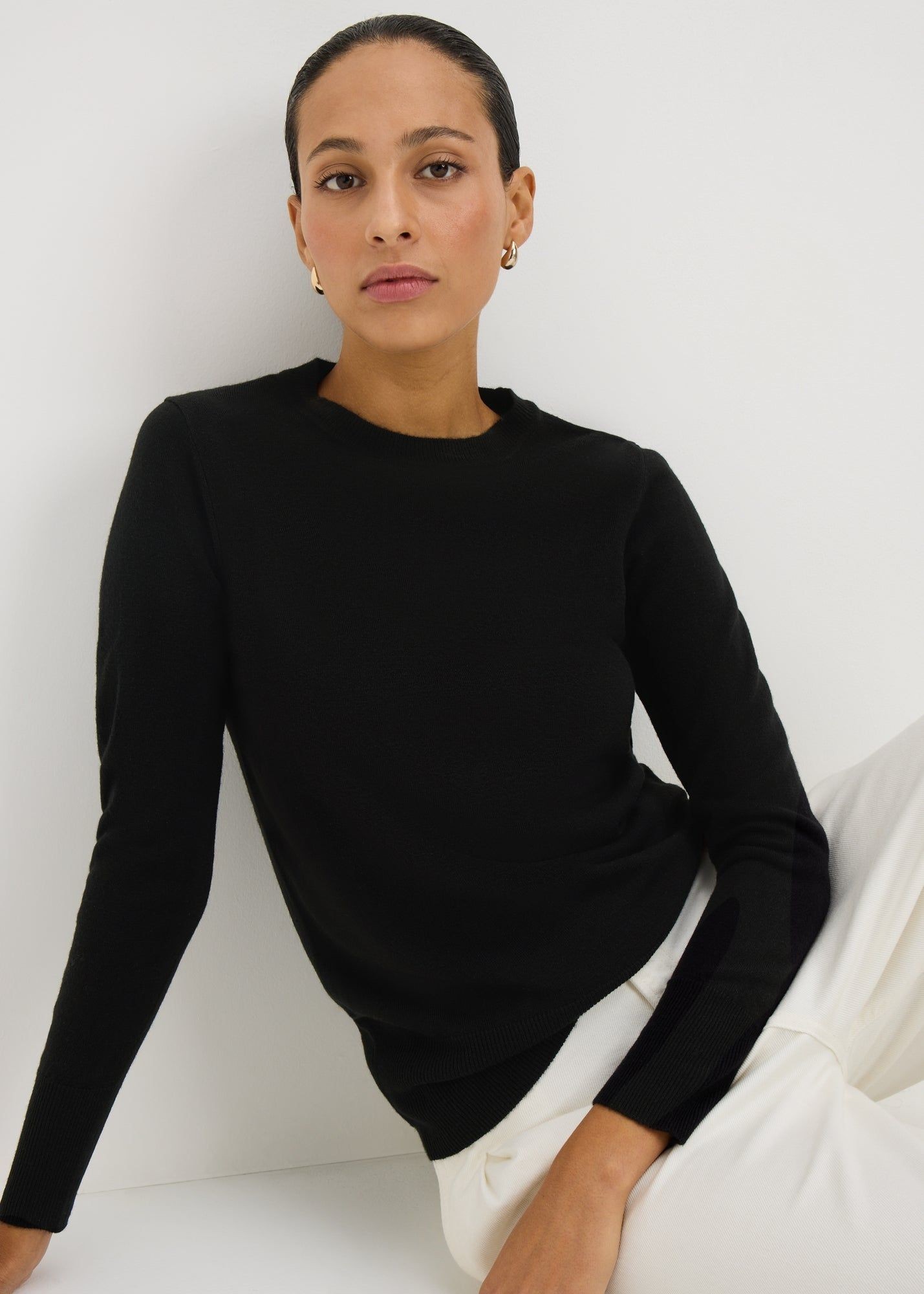 Buy Crewneck Soft Jumpers-Black-12 Online in Oman from Matalan