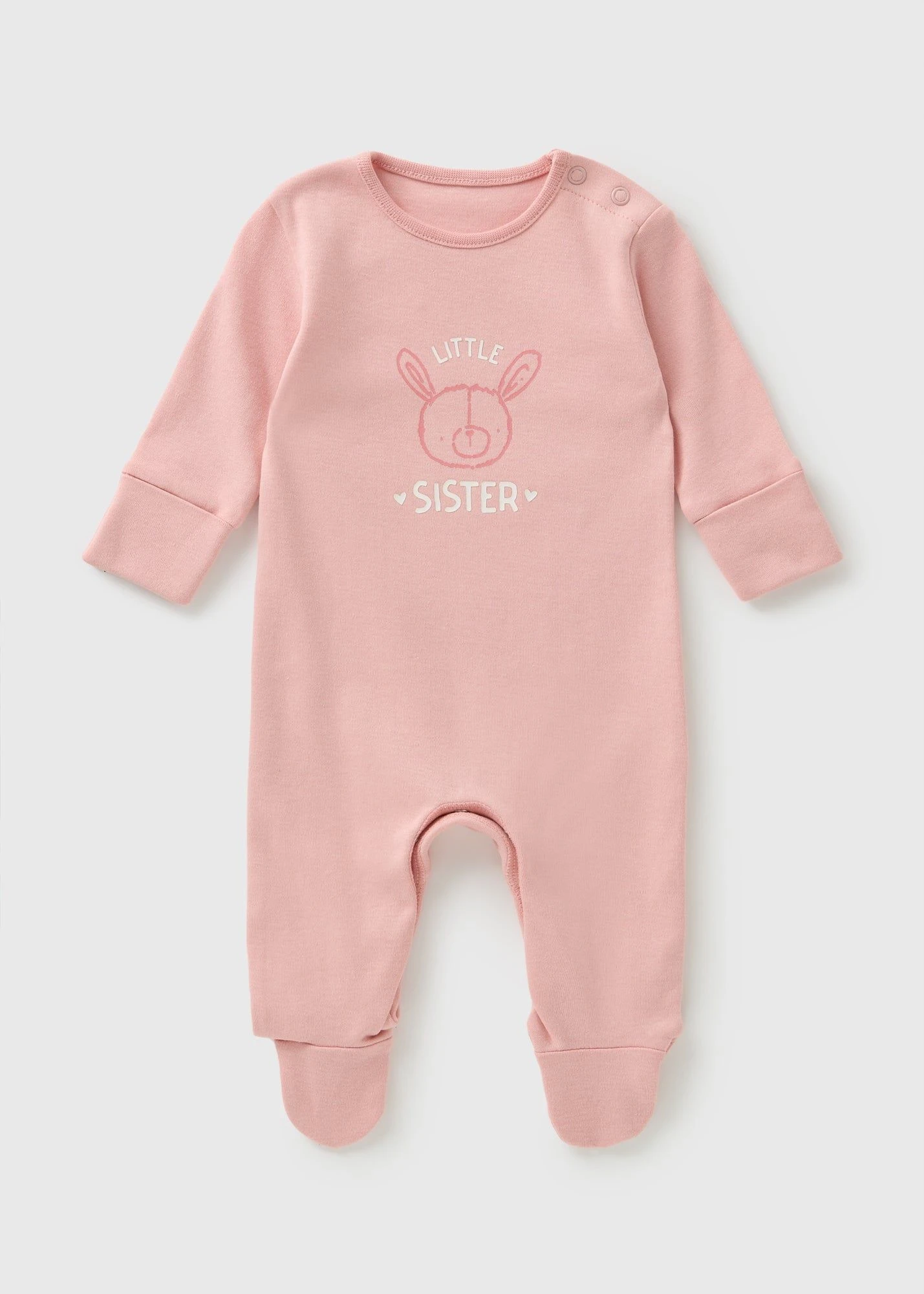 Buy Baby Little Sister Sleepsuit-Pink-6 M Online in Qatar bfab