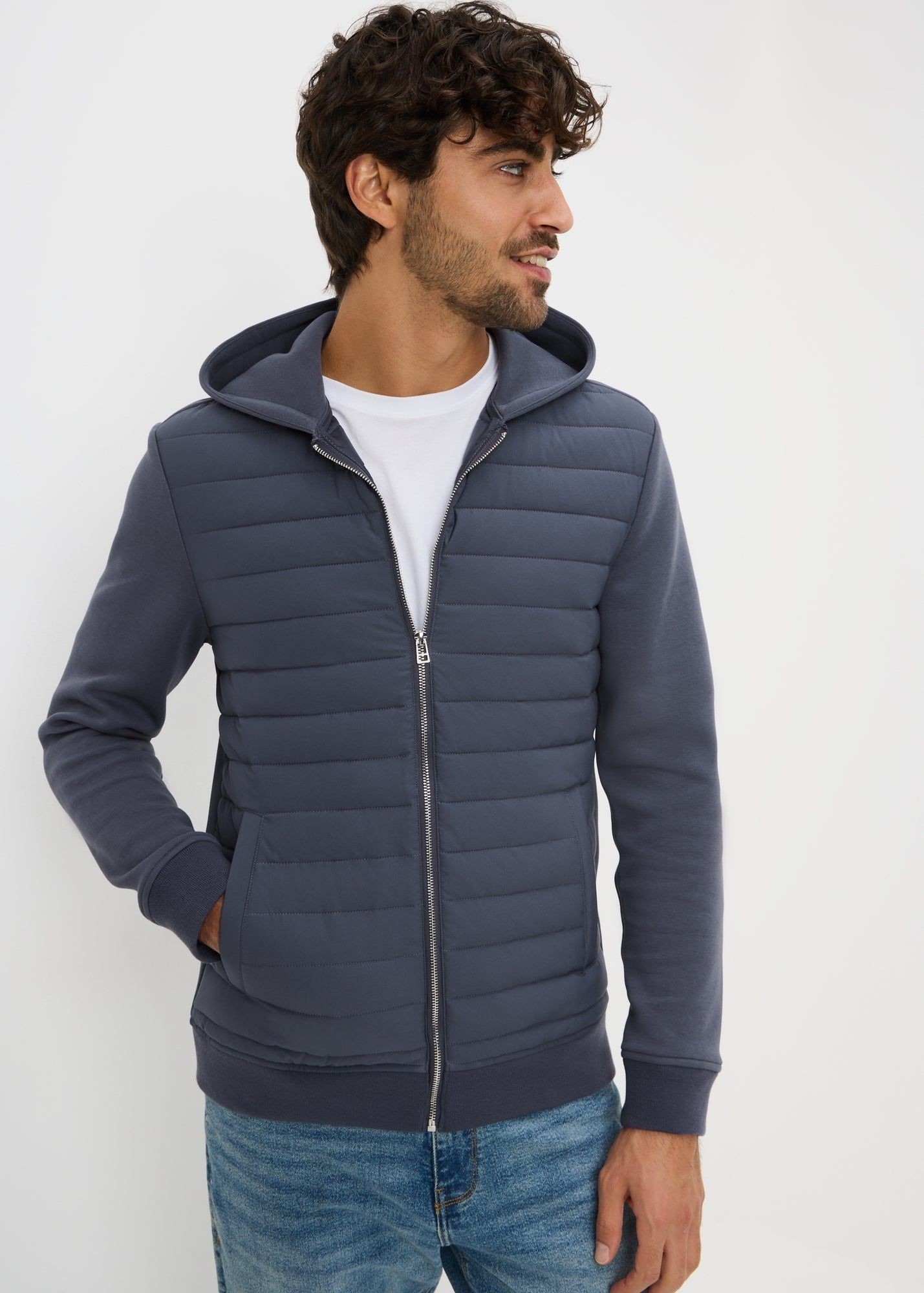 Sweat pull homme Matalan bleu imprimé taille L Sweat pull homme Matalan bleu imprimé taille L