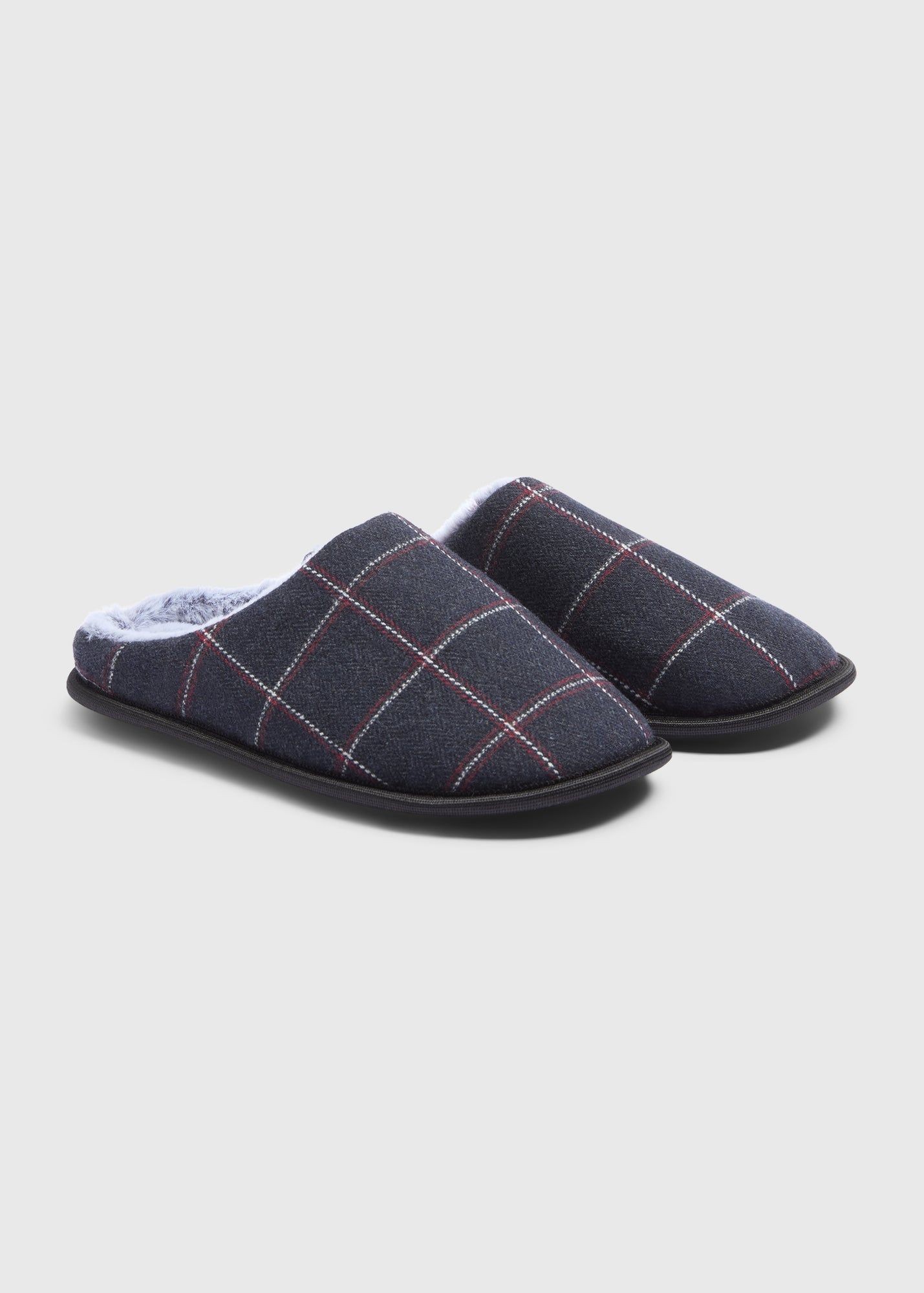 Mule Slippers Slippers Matalan Mens Buy Check Herringbone Slippers