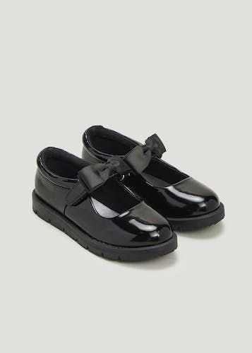 Matalan Black Loafer With Bow Loafers Ballet Shoes Matalan Black