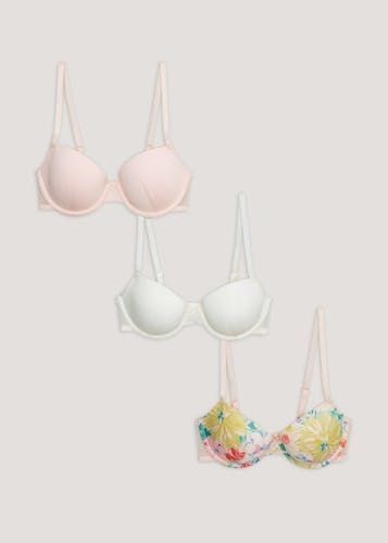 3 Pack Embroidered Lace Bras