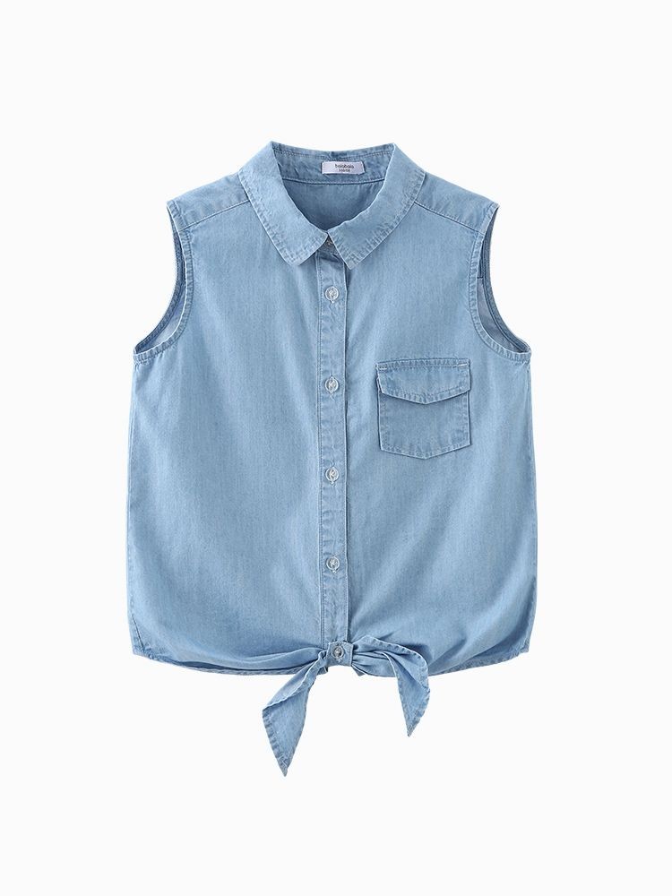Buy Balabala Girl Kids Casual And Comfortable Denim Vest 5-14Y