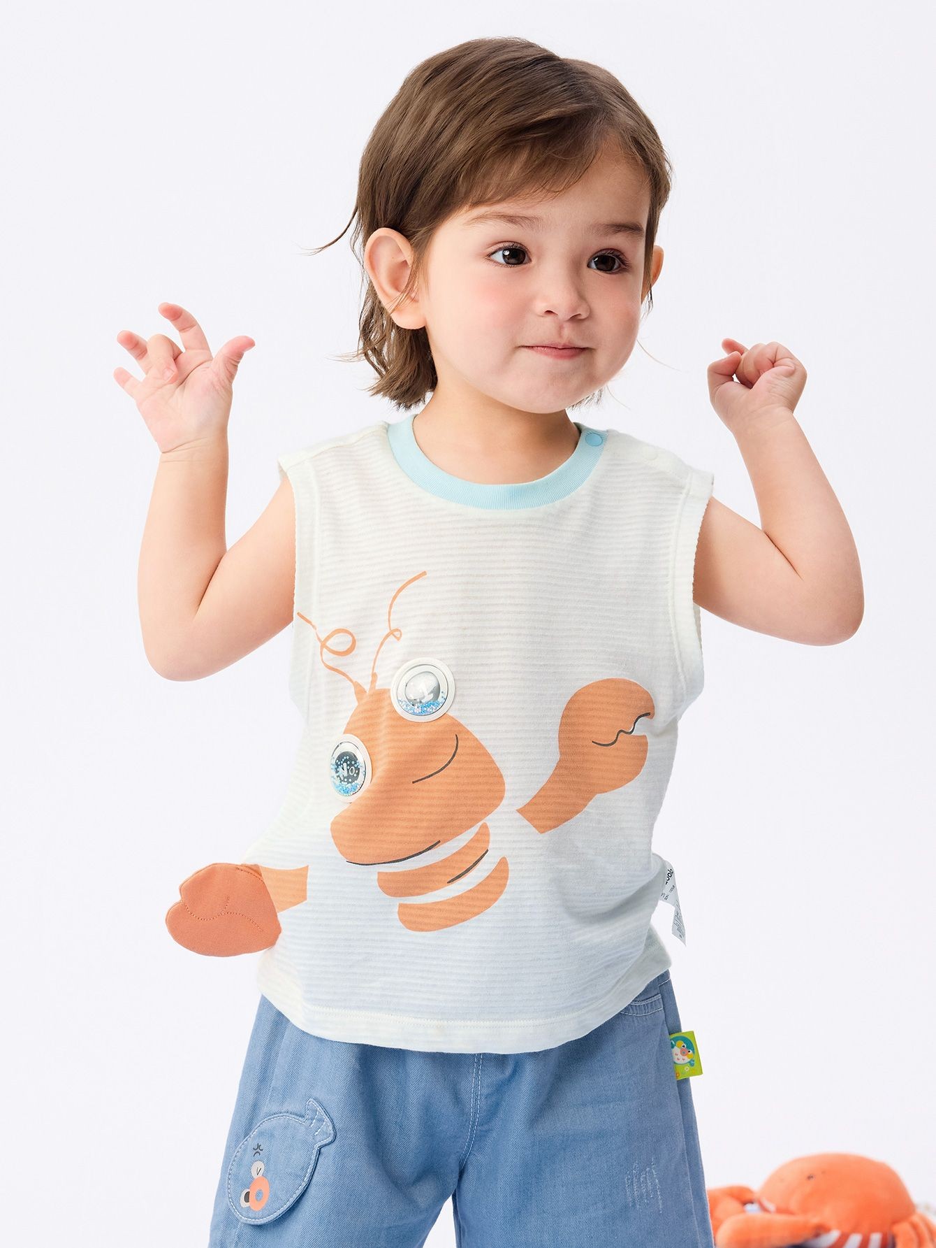 Buy Baby Boy Wide shoulder sleeveless shirt Online in Bahrain bfab