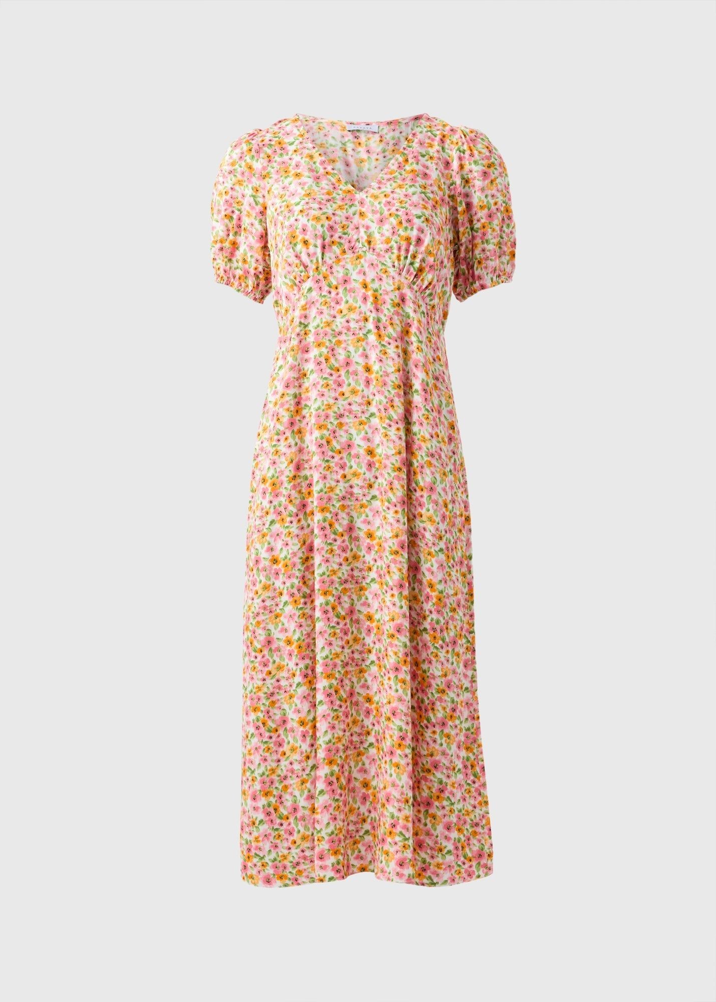 matalan orange dress Pink Vanilla Orange Strappy Mesh Ombre Midi Dress - 6