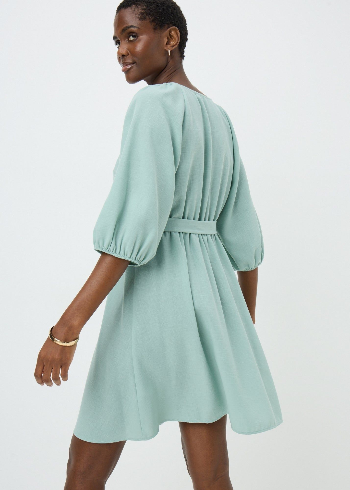 Buy Belted Mini Dress-Green-22 Online in Oman - bfab Buy Belted Mini Dress-Green-22 Online in Oman - bfab