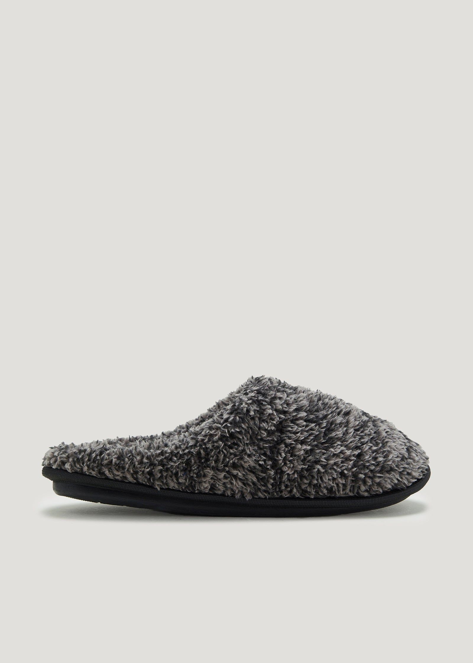 Buy Fluffy Mule Slippers Charcoal to 10 Online in UAE bfab