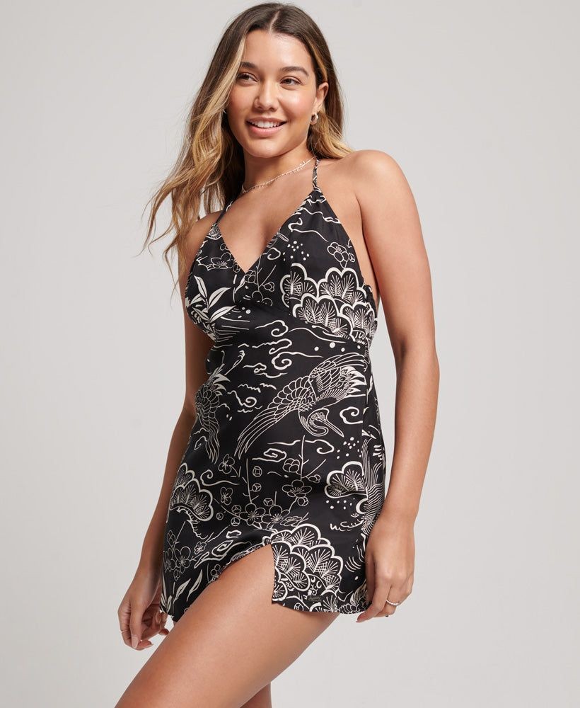 printed mini slip dress Vintage Slip Mini Dress by Rumored