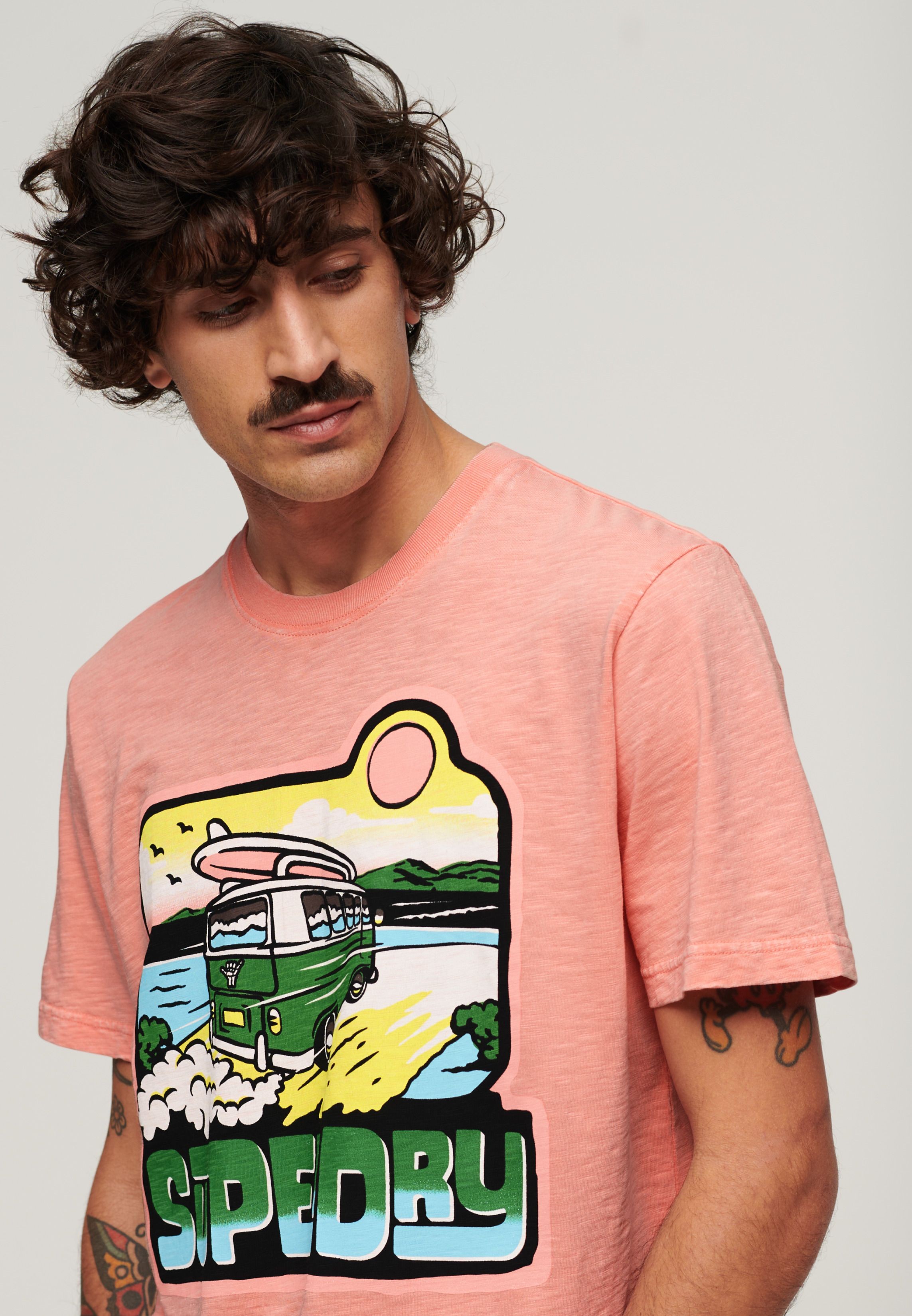 Buy Neon Travel Graphic Loose Tee-Pink-M Online in Jordan bfab
